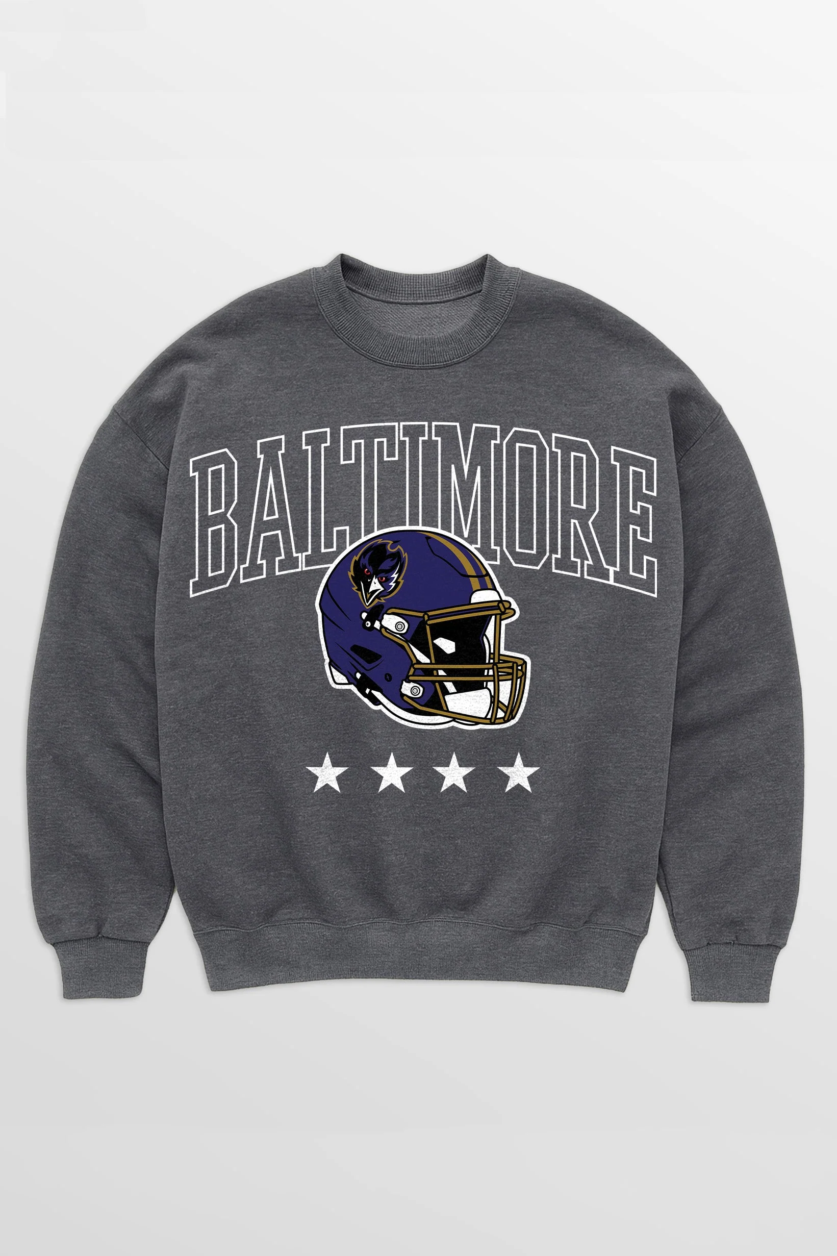BALTIMORE RAVENS RISING STAR PREMIUM FLEECE CREWNECK PULLOVER - Image 8