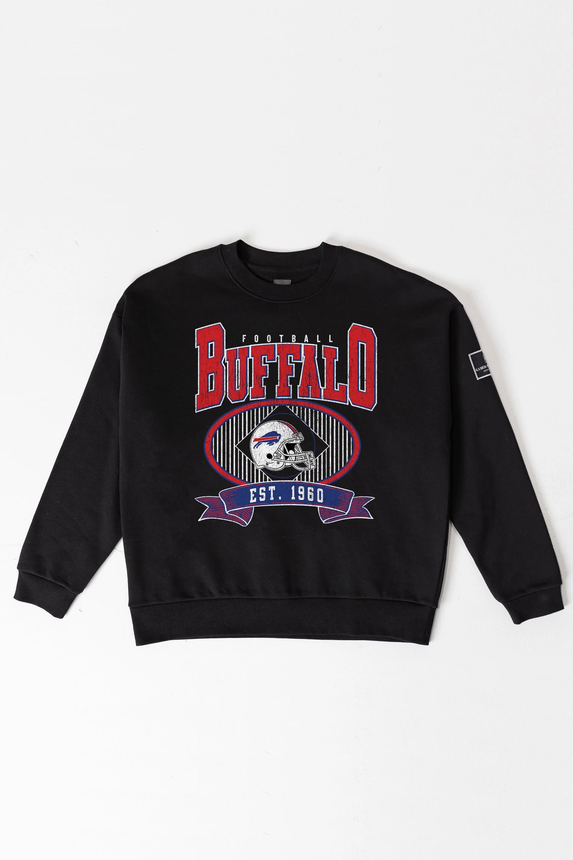 BUFFALO BILLS BOLD CHEERS BLACK LABEL PREMIUM FLEECE CREW SWEATSHIRT - Image 8