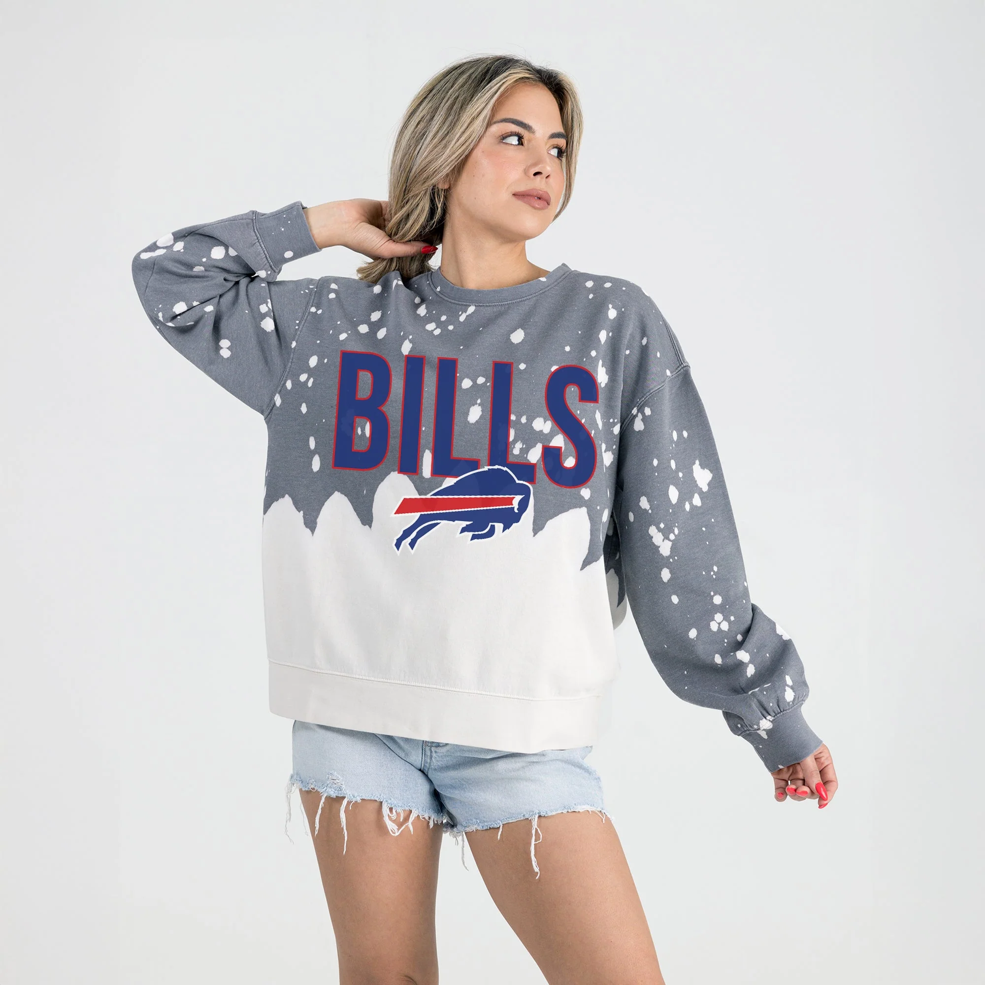 BUFFALO BILLS CASUAL FAN LONG-SLEEVE FRENCH TERRY PULLOVER - Image 3