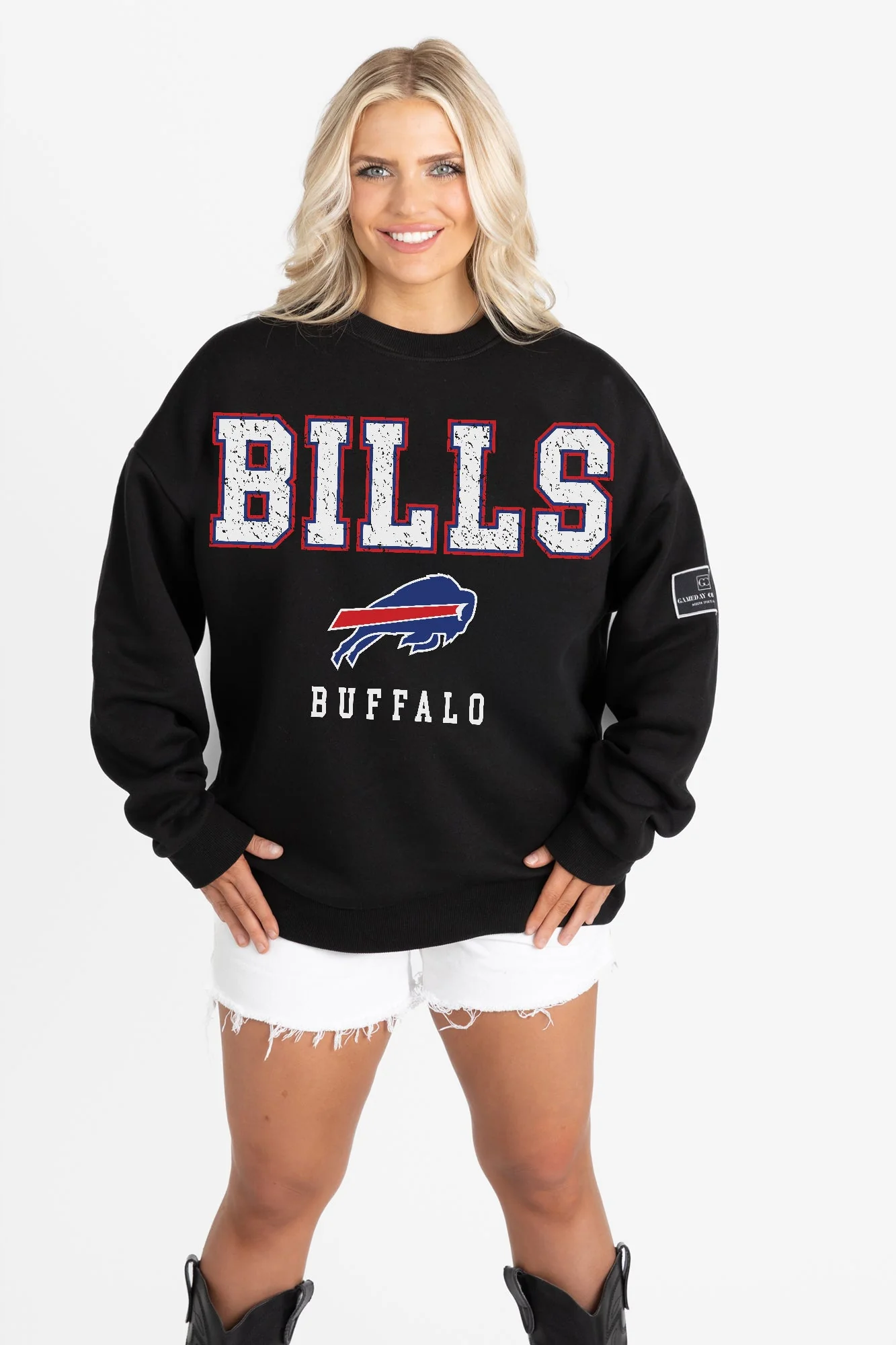 BUFFALO BILLS LEVEL UP BLACK LABEL PREMIUM FLEECE CREW SWEATSHIRT - Image 6