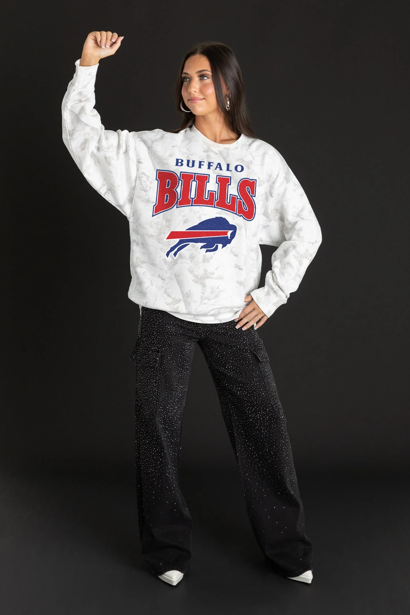 BUFFALO BILLS RALLY READY PREMIUM DROP SHOULDER CAMO PULLOVER - Image 3