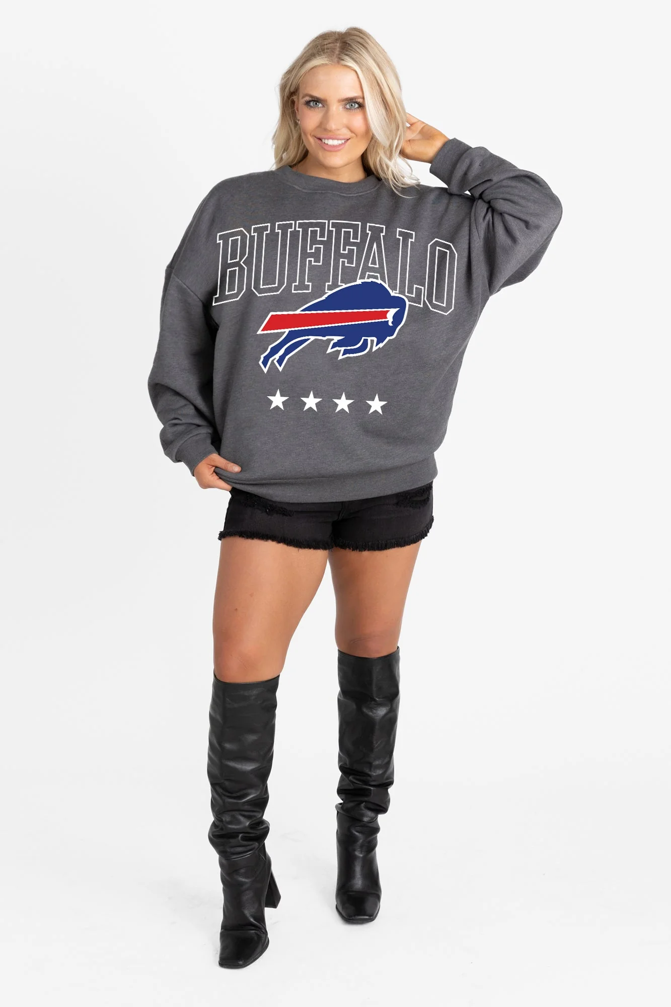 BUFFALO BILLS RISING STAR PREMIUM FLEECE CREWNECK PULLOVER - Image 5