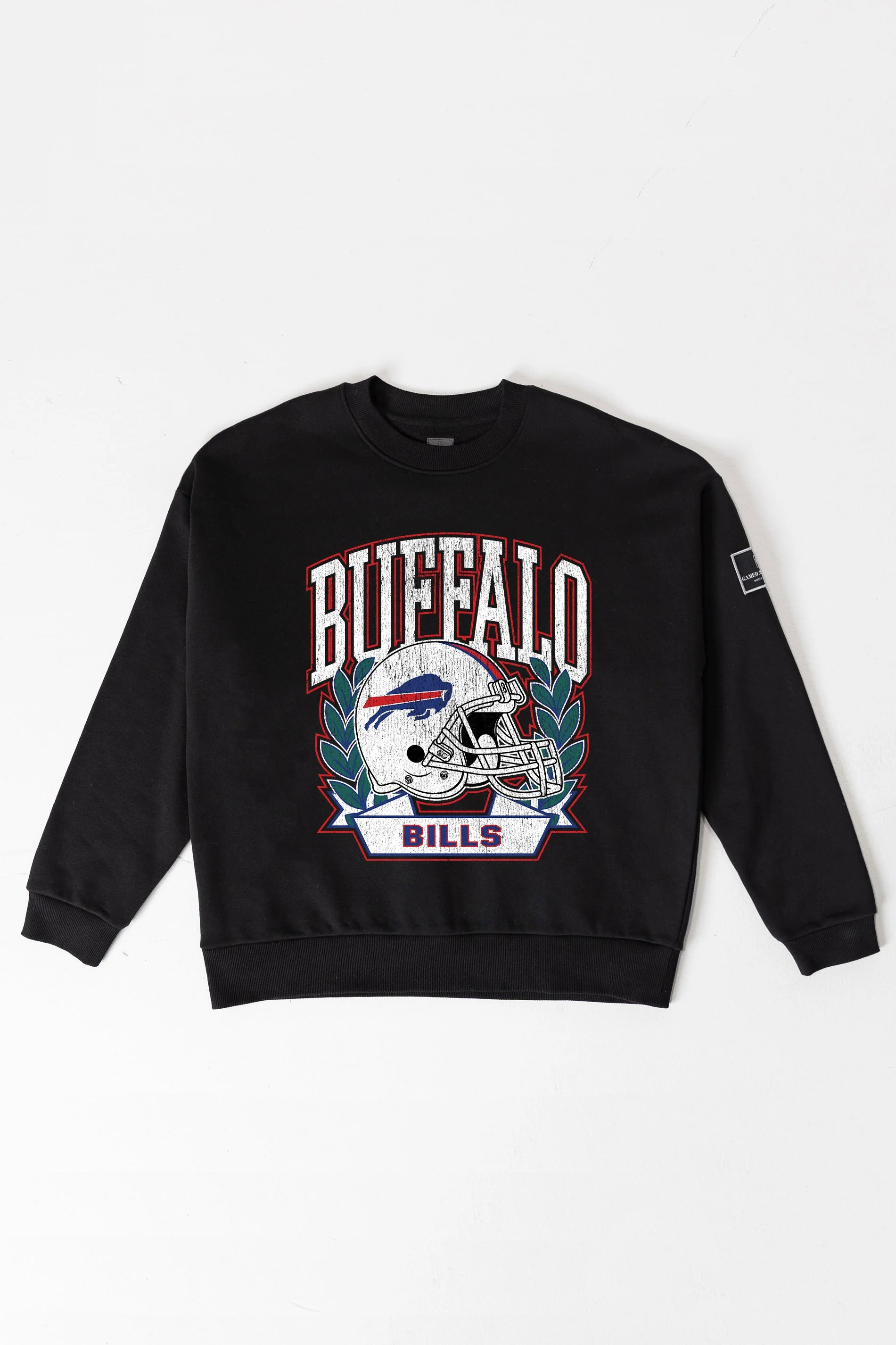 BUFFALO BILLS VICTORY LANE BLACK LABEL PREMIUM FLEECE CREW SWEATSHIRT - Image 8