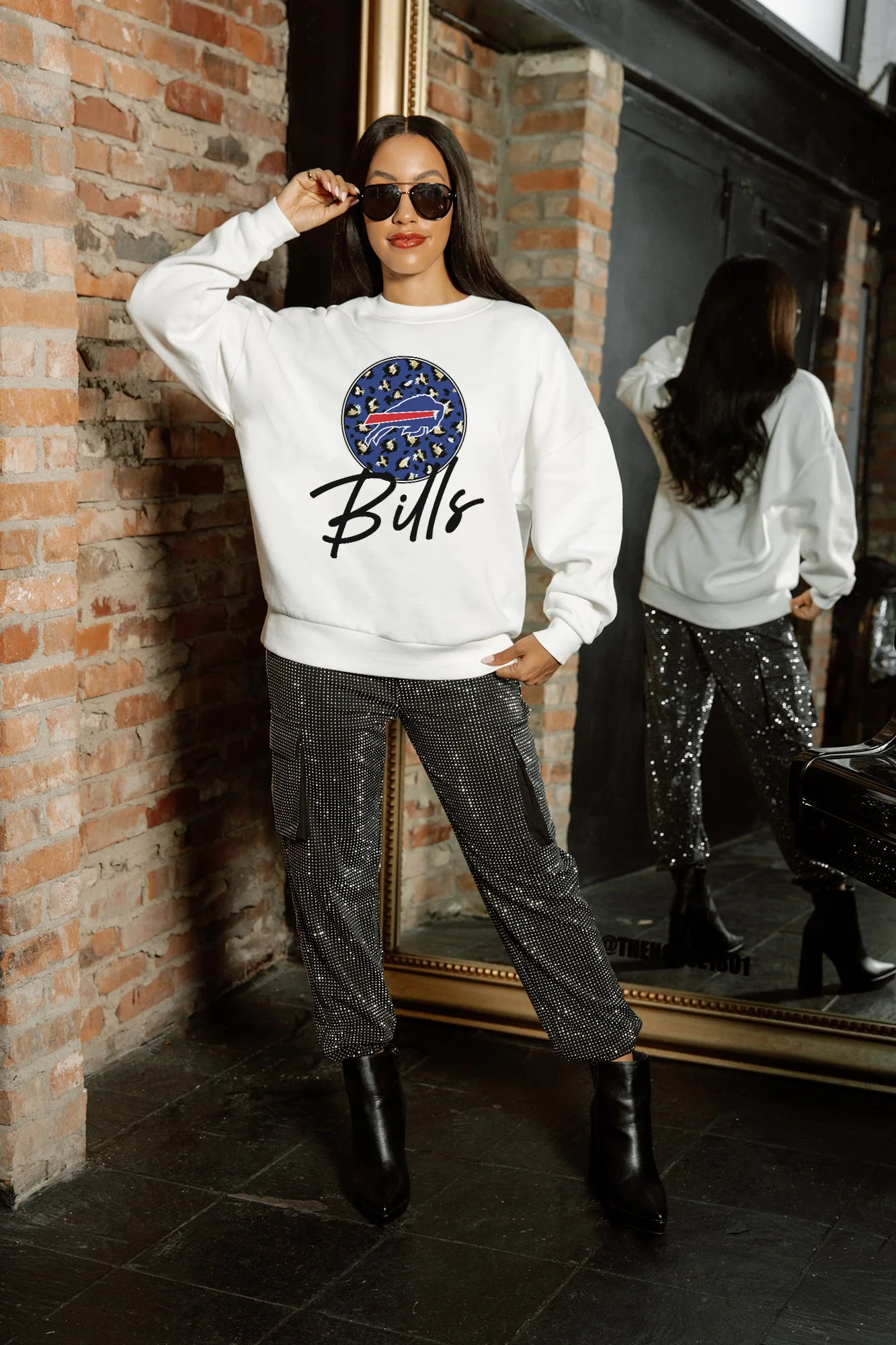 BUFFALO BILLS WILD BREAKTHROUGH PREMIUM FLEECE CREWNECK PULLOVER