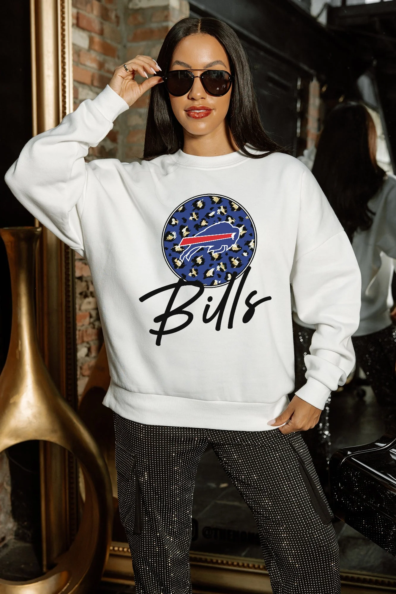 BUFFALO BILLS WILD BREAKTHROUGH PREMIUM FLEECE CREWNECK PULLOVER - Image 3