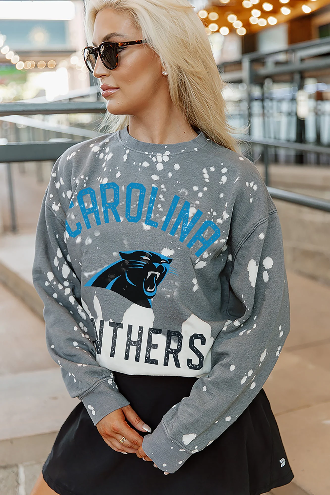 CAROLINA PANTHERS Coin Toss Long-Sleeve French Terry Pullover - Image 3