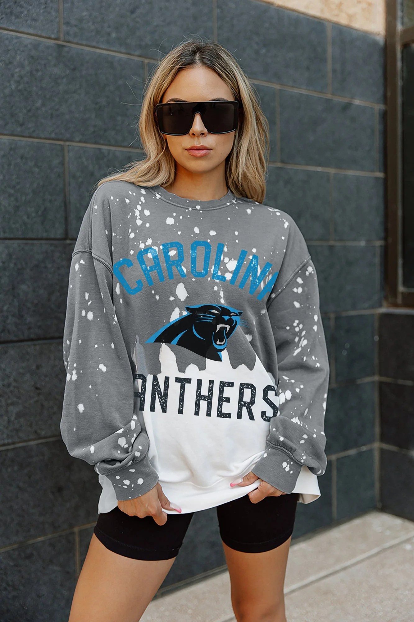 CAROLINA PANTHERS Coin Toss Long-Sleeve French Terry Pullover - Image 5