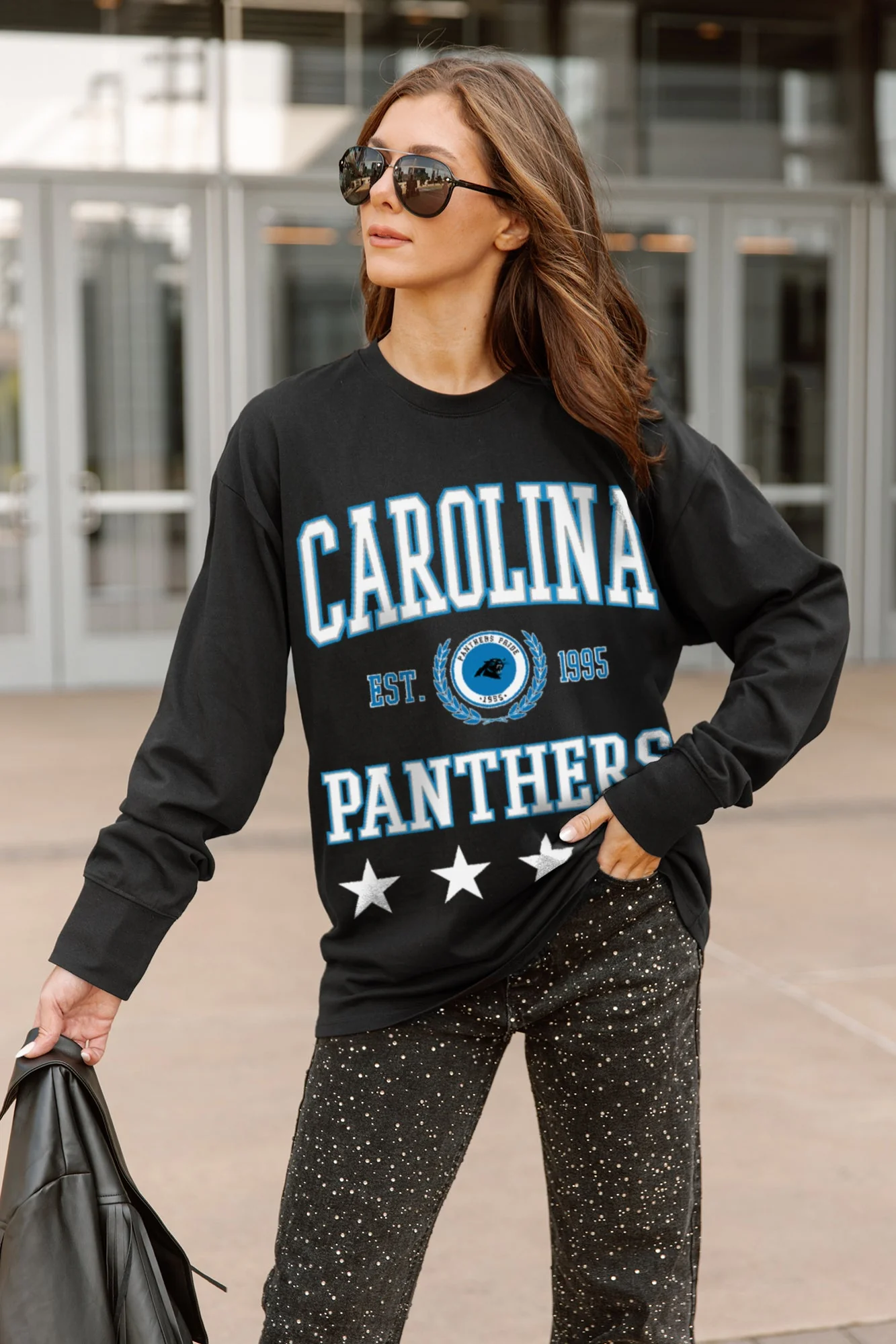 CAROLINA PANTHERS EVERYDAY STAR ESSENTIAL RELAXED FIT LONG SLEEVE TEE - Image 2