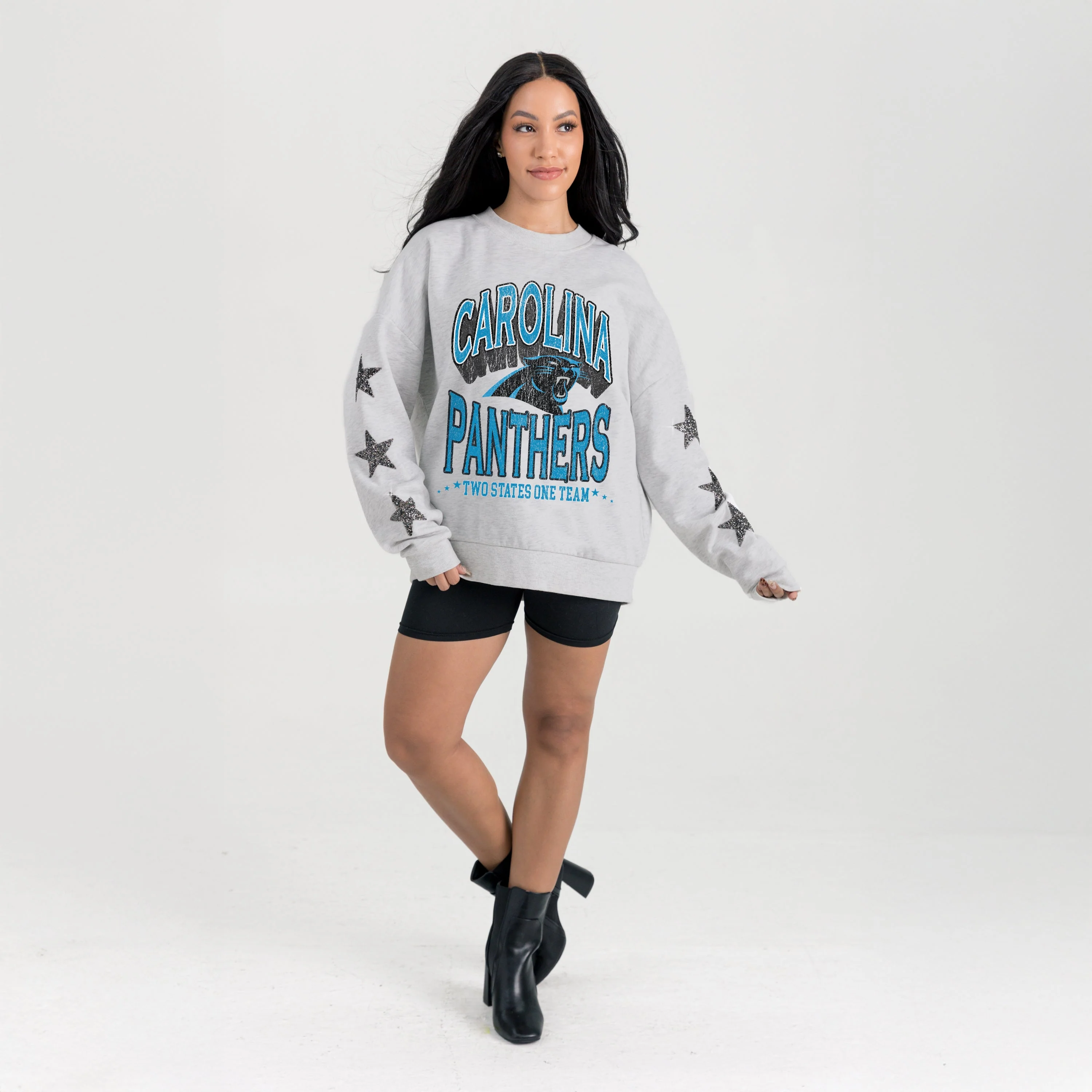 CAROLINA PANTHERS RESILIENCE STAR EMBELLISHED CREW SWEATSHIRT - Image 5