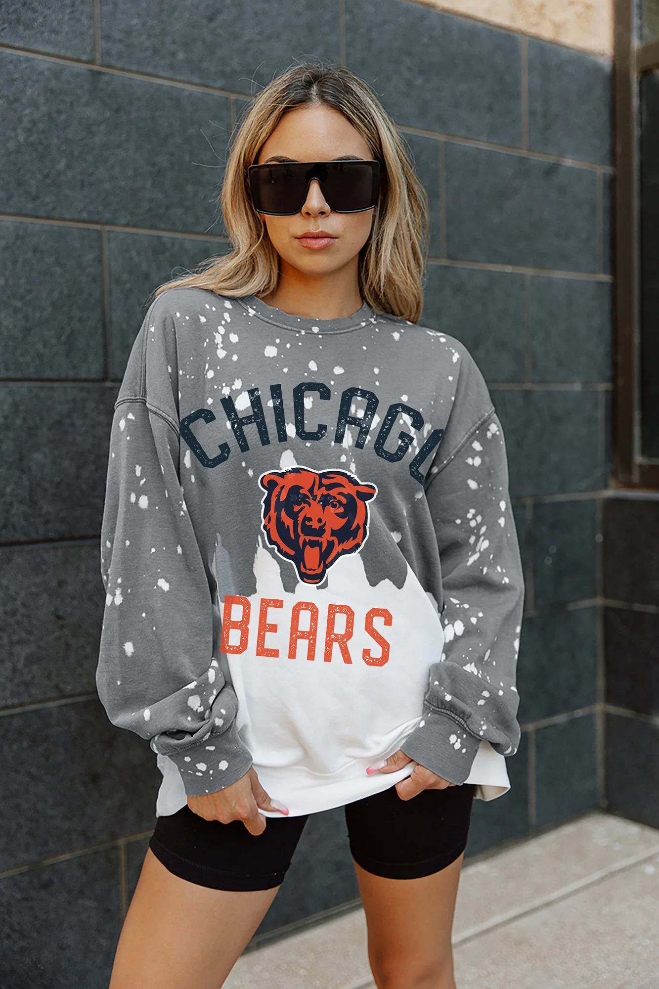 CHICAGO BEARS Coin Toss Long-Sleeve French Terry Pullover - Image 5