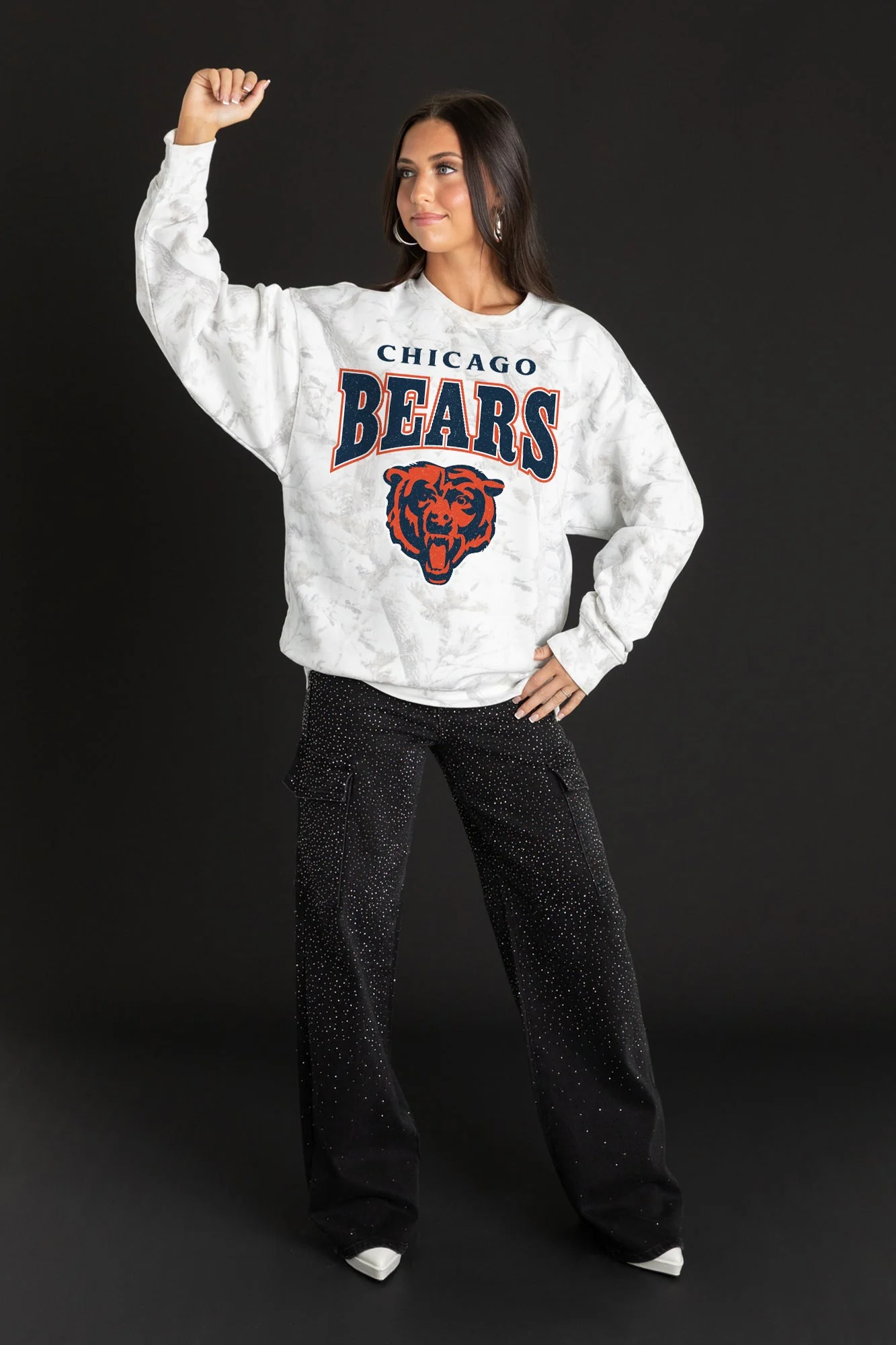 CHICAGO BEARS RALLY READY PREMIUM DROP SHOULDER CAMO PULLOVER - Image 3