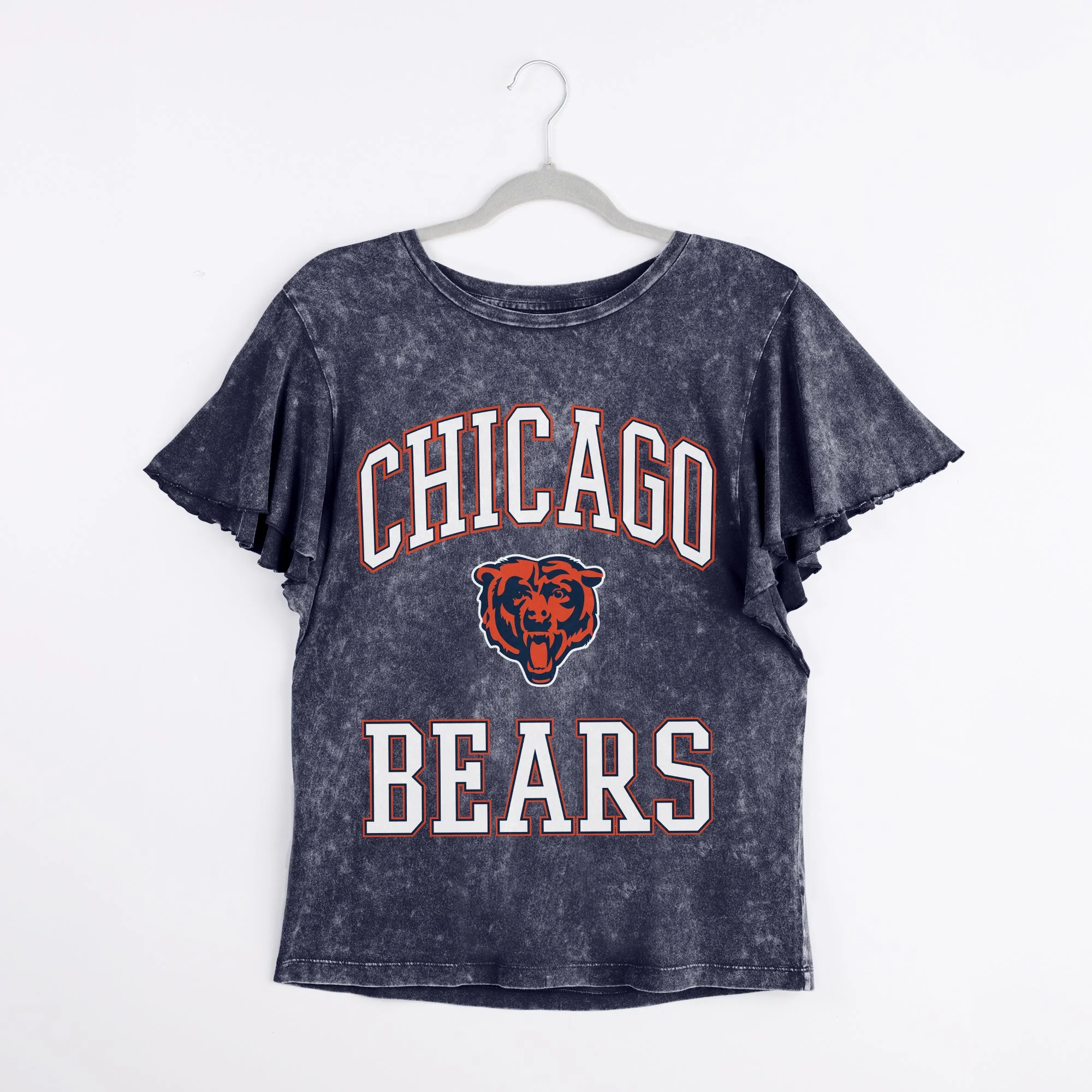 CHICAGO BEARS VICTORY MODE FLUTTER SLEEVE TEE IN NAVY - Image 6