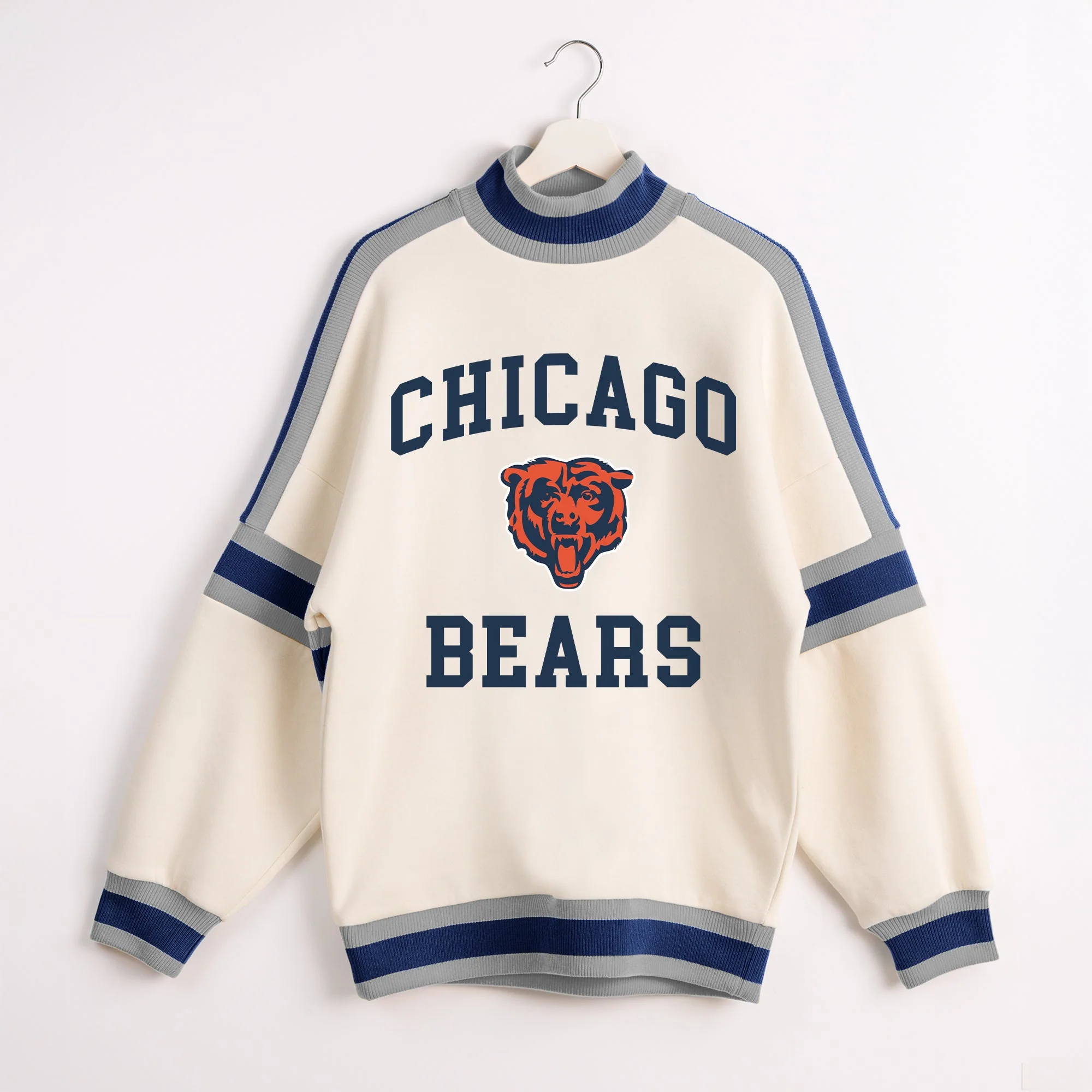 CHICAGO BEARS VIVID MOTION COLORBLOCK TURTLENECK PULLOVER - Image 8