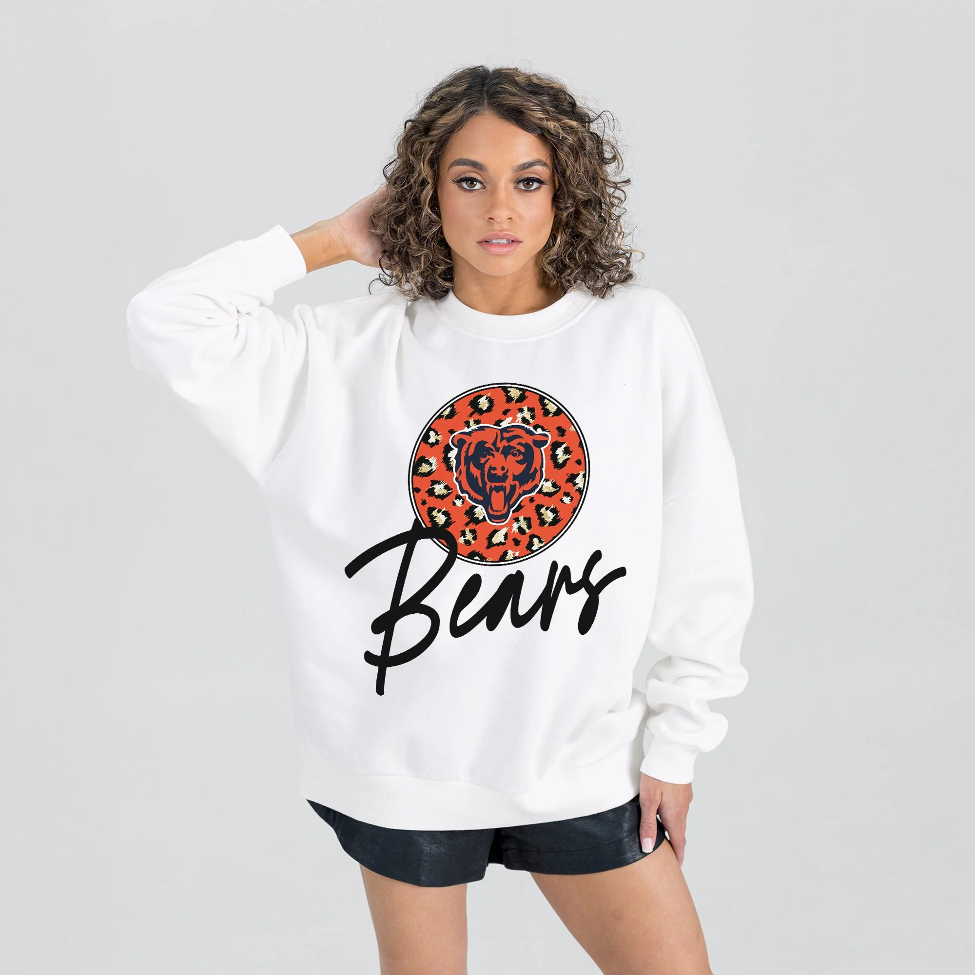 CHICAGO BEARS WILD BREAKTHROUGH PREMIUM FLEECE CREWNECK PULLOVER - Image 6