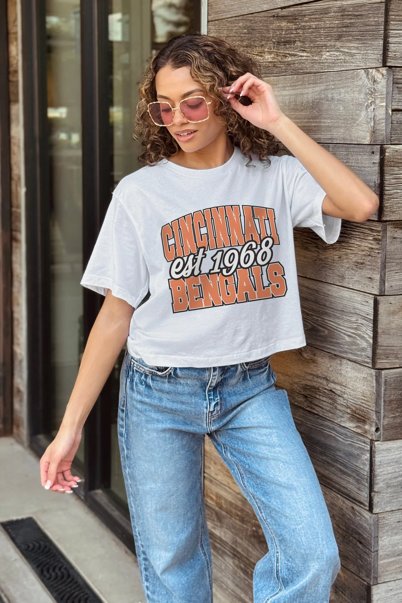 CINCINNATI BENGALS DEEP ROOTS BOXY FIT CROPPED TEE - Image 2