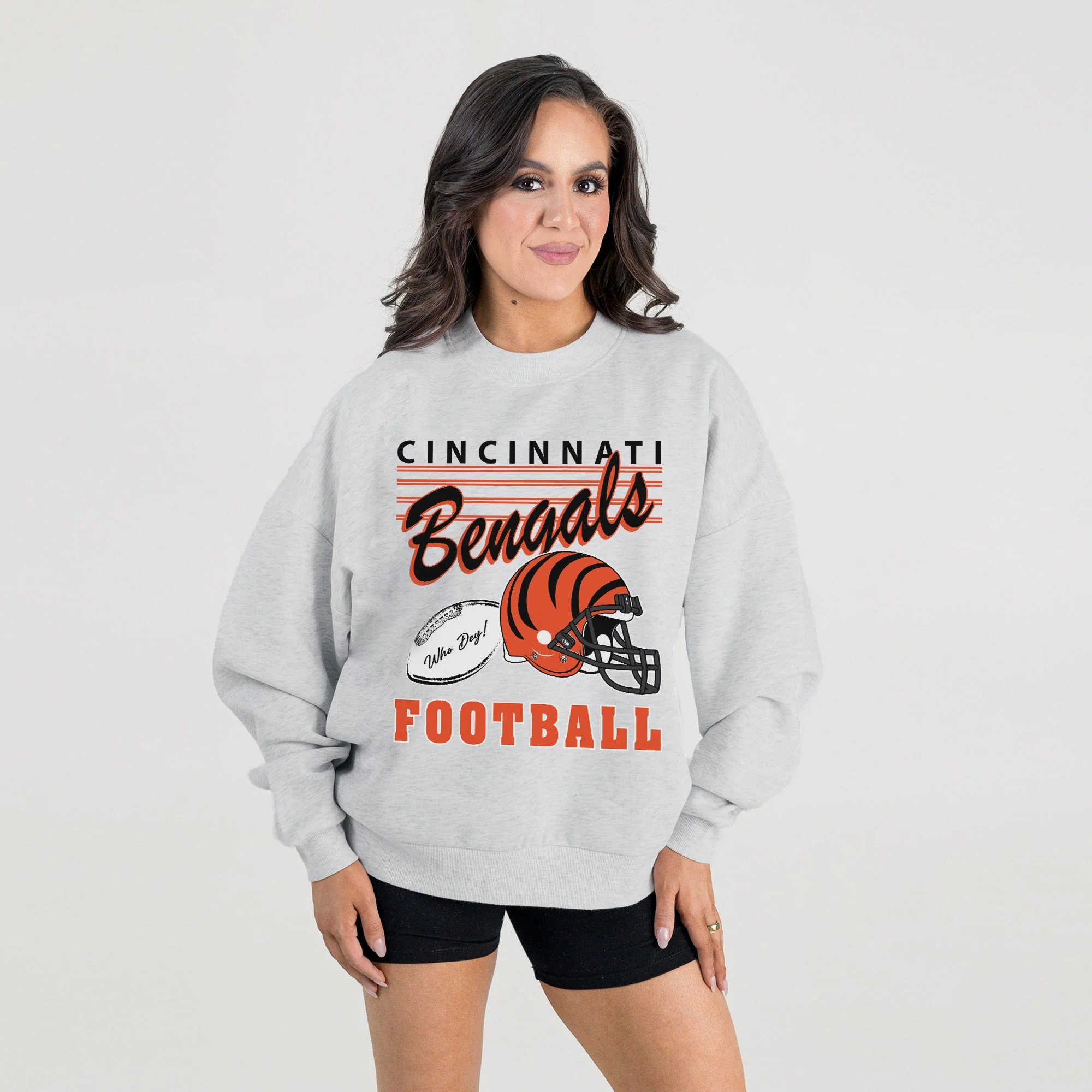 CINCINNATI BENGALS HOME TURF PREMIUM FLEECE CREWNECK PULLOVER - Image 3