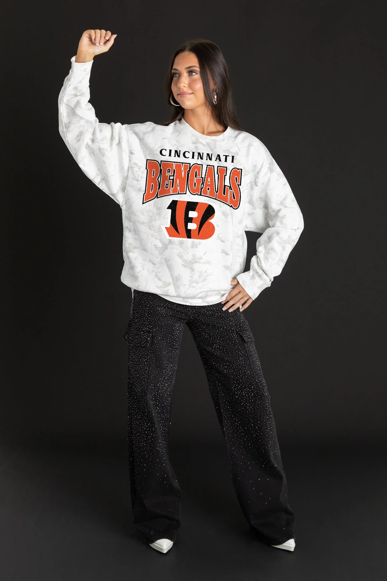 CINCINNATI BENGALS RALLY READY PREMIUM DROP SHOULDER CAMO PULLOVER - Image 3