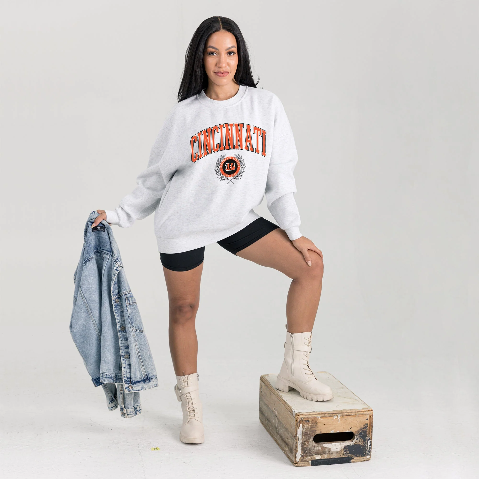 CINCINNATI BENGALS TRADITION REFINED PREMIUM FLEECE CREWNECK PULLOVER - Image 6