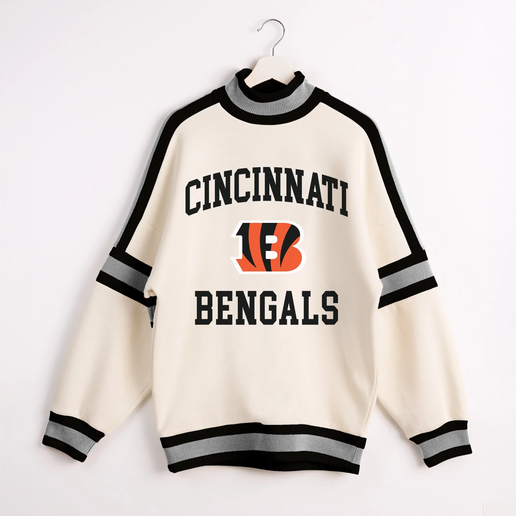 CINCINNATI BENGALS VIVID MOTION COLORBLOCK TURTLENECK PULLOVER - Image 8