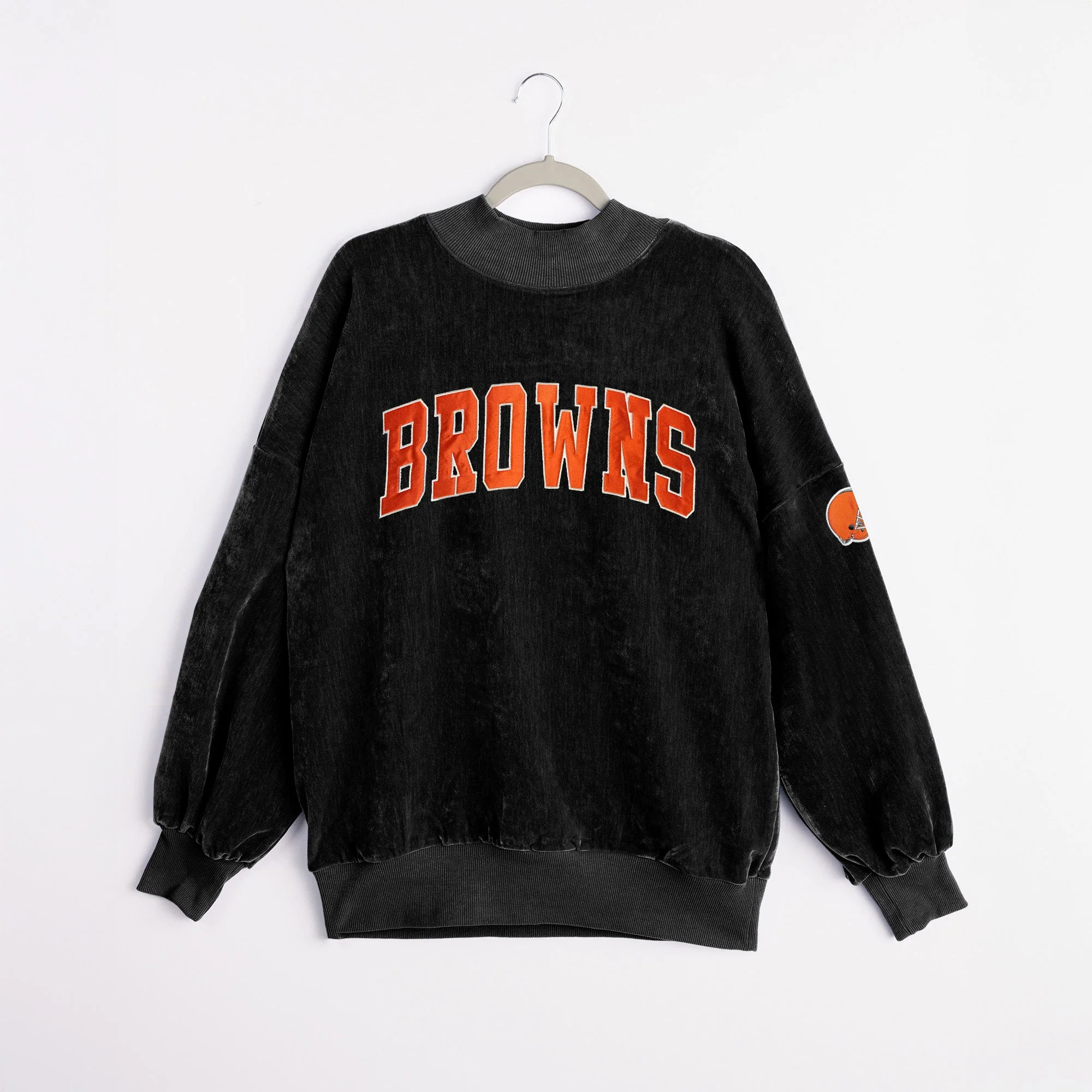 CLEVELAND BROWNS MAKE A MOVE MOCK NECK CHENILLE PULLOVER - Image 8