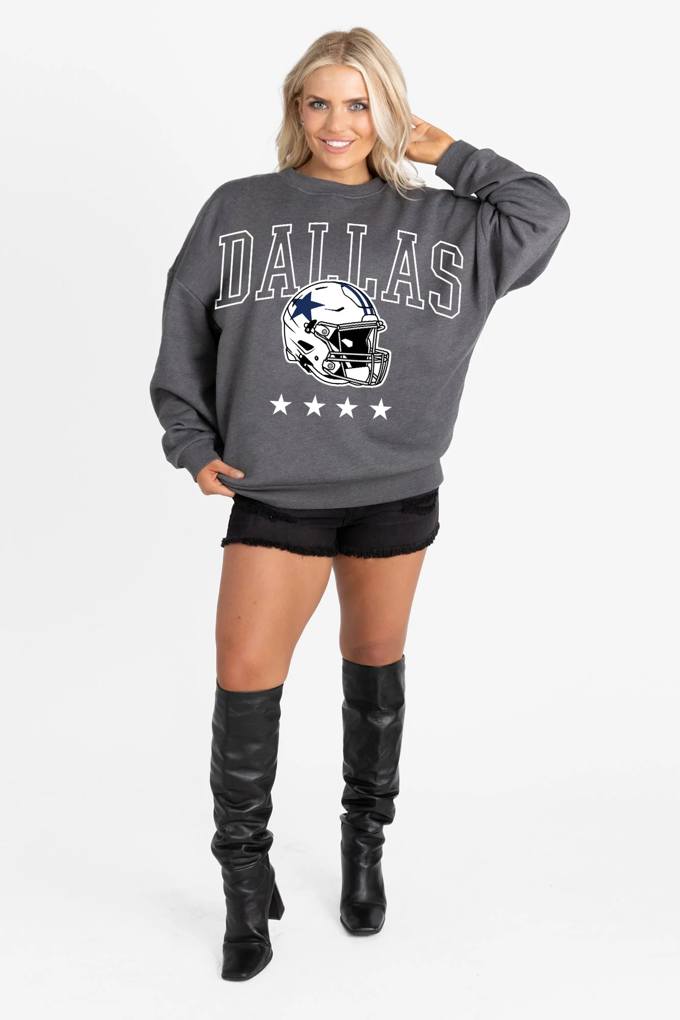 DALLAS COWBOYS RISING STAR PREMIUM FLEECE CREWNECK PULLOVER - Image 5