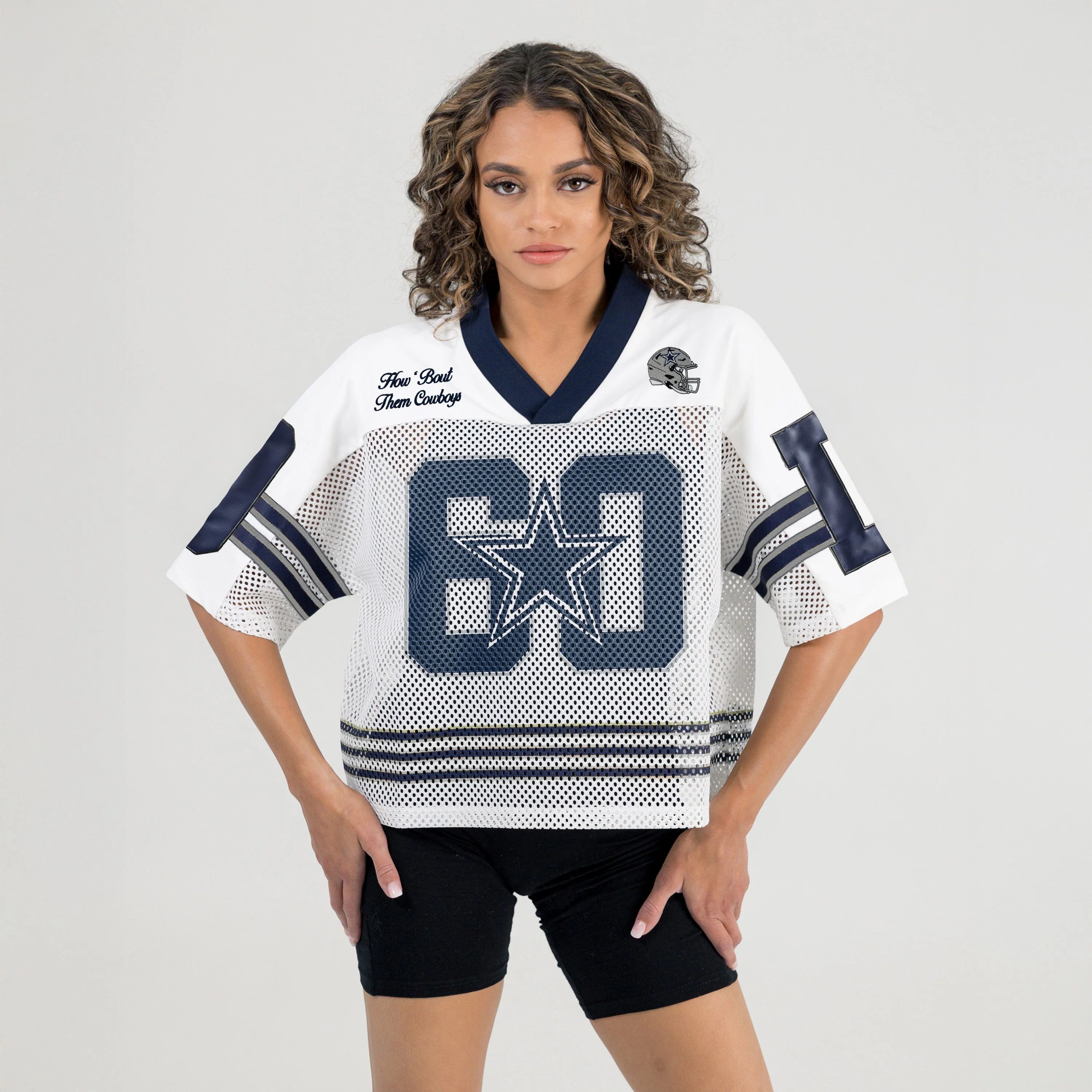 DALLAS COWBOYS TRAILBLAZER MESH CROP FASHION TOP - Image 3