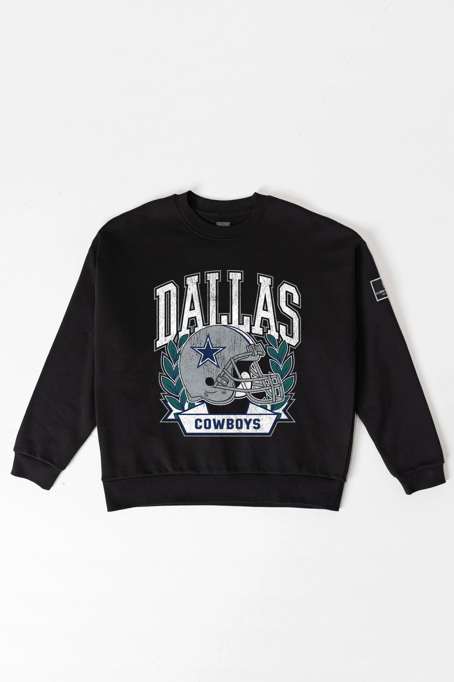 DALLAS COWBOYS VICTORY LANE BLACK LABEL PREMIUM FLEECE CREW SWEATSHIRT - Image 8