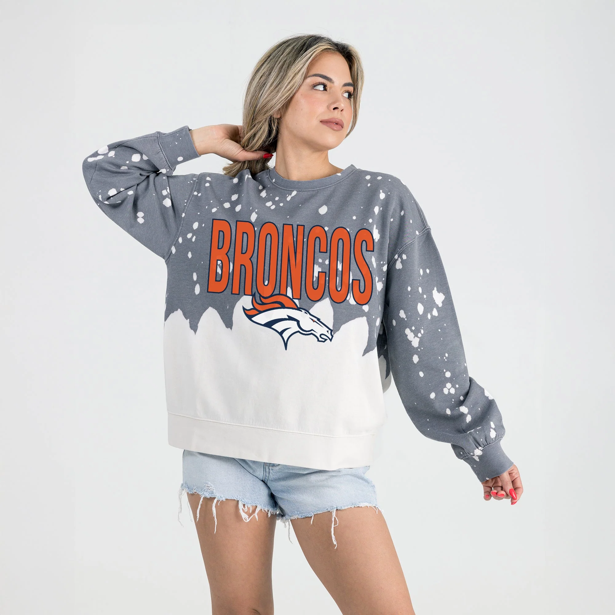 DENVER BRONCOS CASUAL FAN LONG-SLEEVE FRENCH TERRY PULLOVER - Image 3