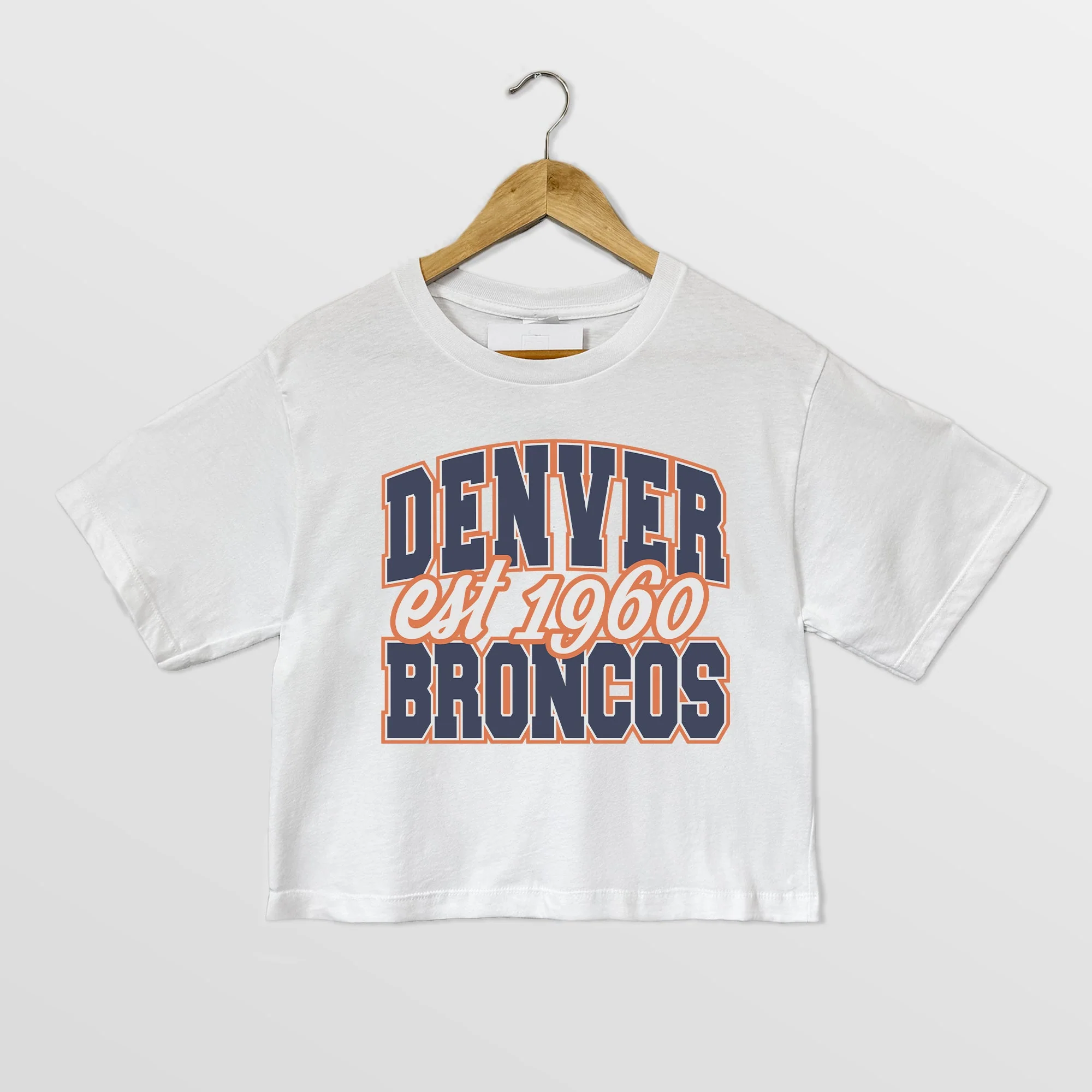 DENVER BRONCOS DEEP ROOTS BOXY FIT CROPPED TEE