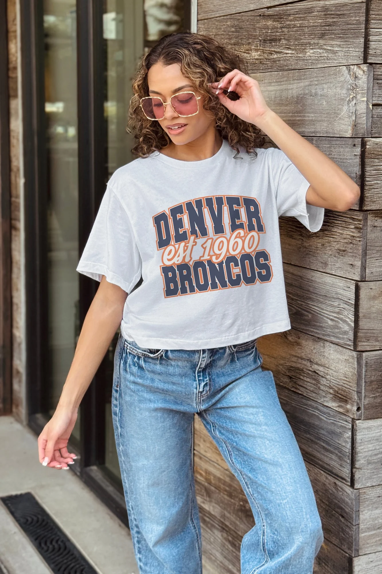 DENVER BRONCOS DEEP ROOTS BOXY FIT CROPPED TEE - Image 2
