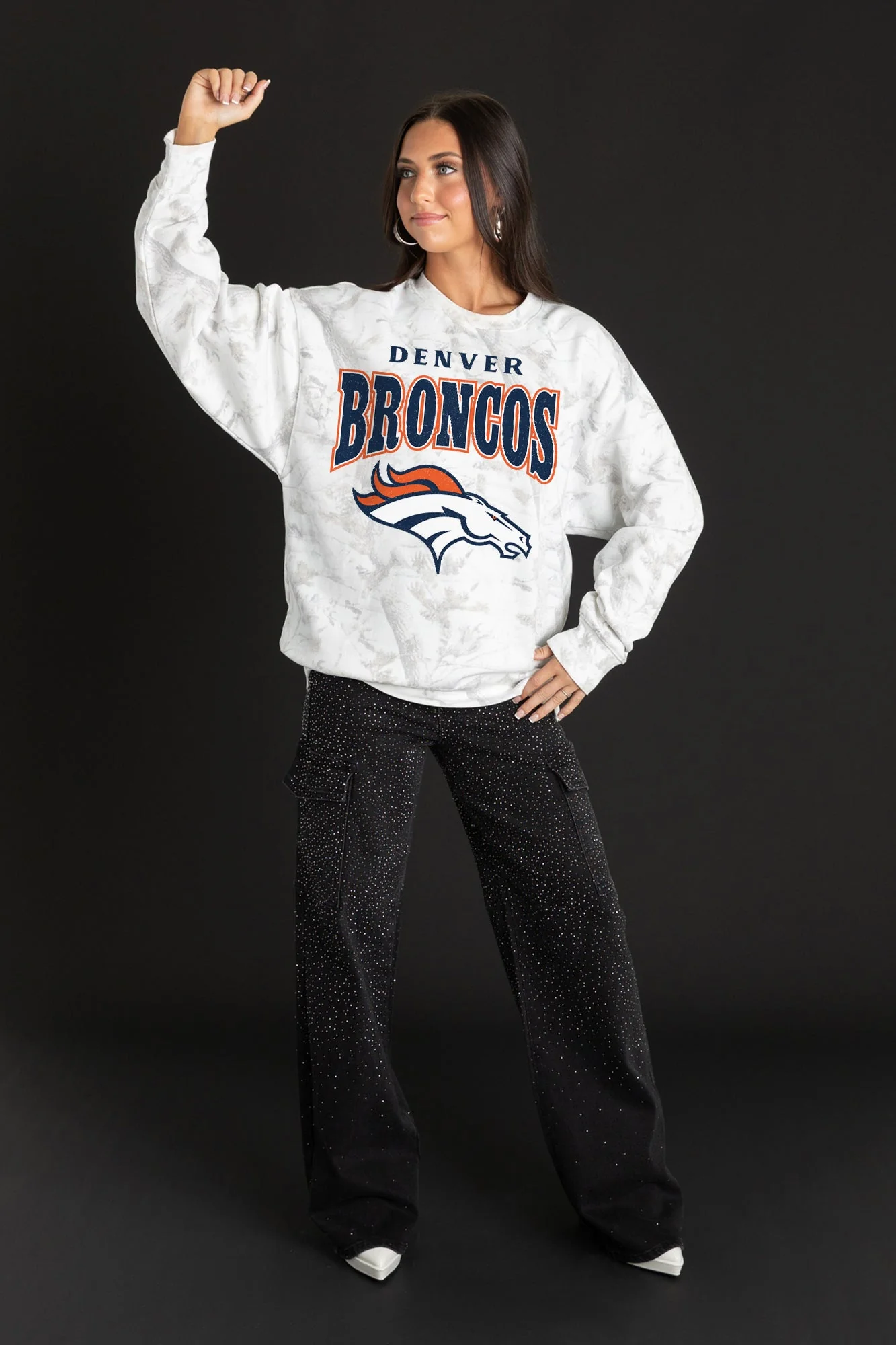 DENVER BRONCOS RALLY READY PREMIUM DROP SHOULDER CAMO PULLOVER - Image 3