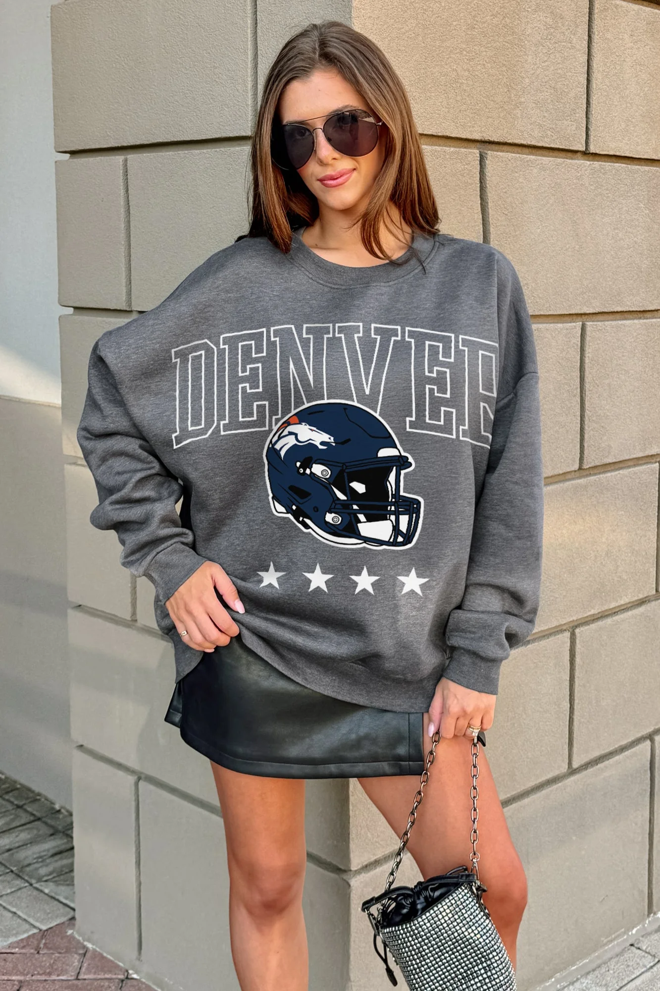 DENVER BRONCOS RISING STAR PREMIUM FLEECE CREWNECK PULLOVER - Image 2