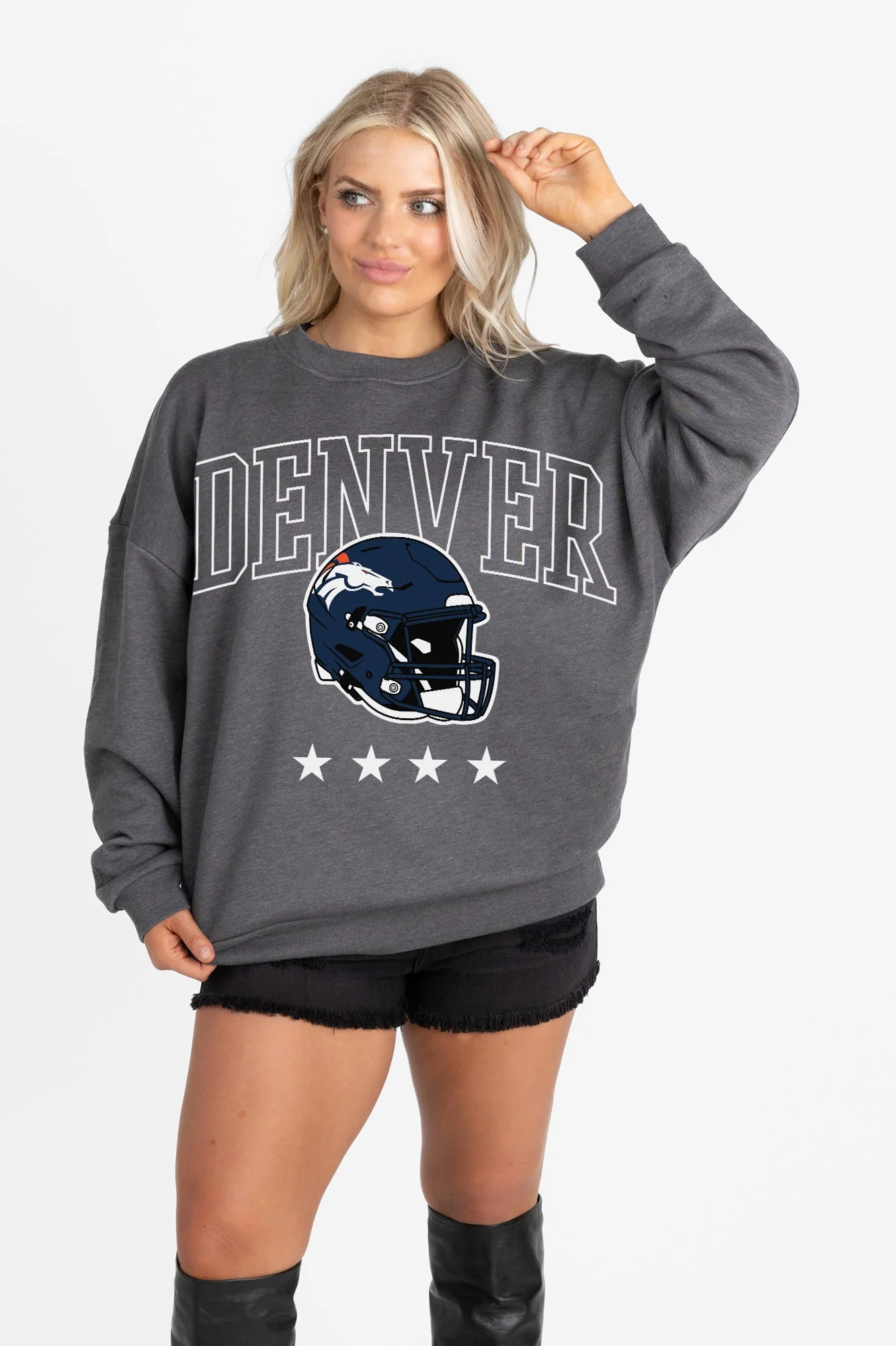DENVER BRONCOS RISING STAR PREMIUM FLEECE CREWNECK PULLOVER - Image 6