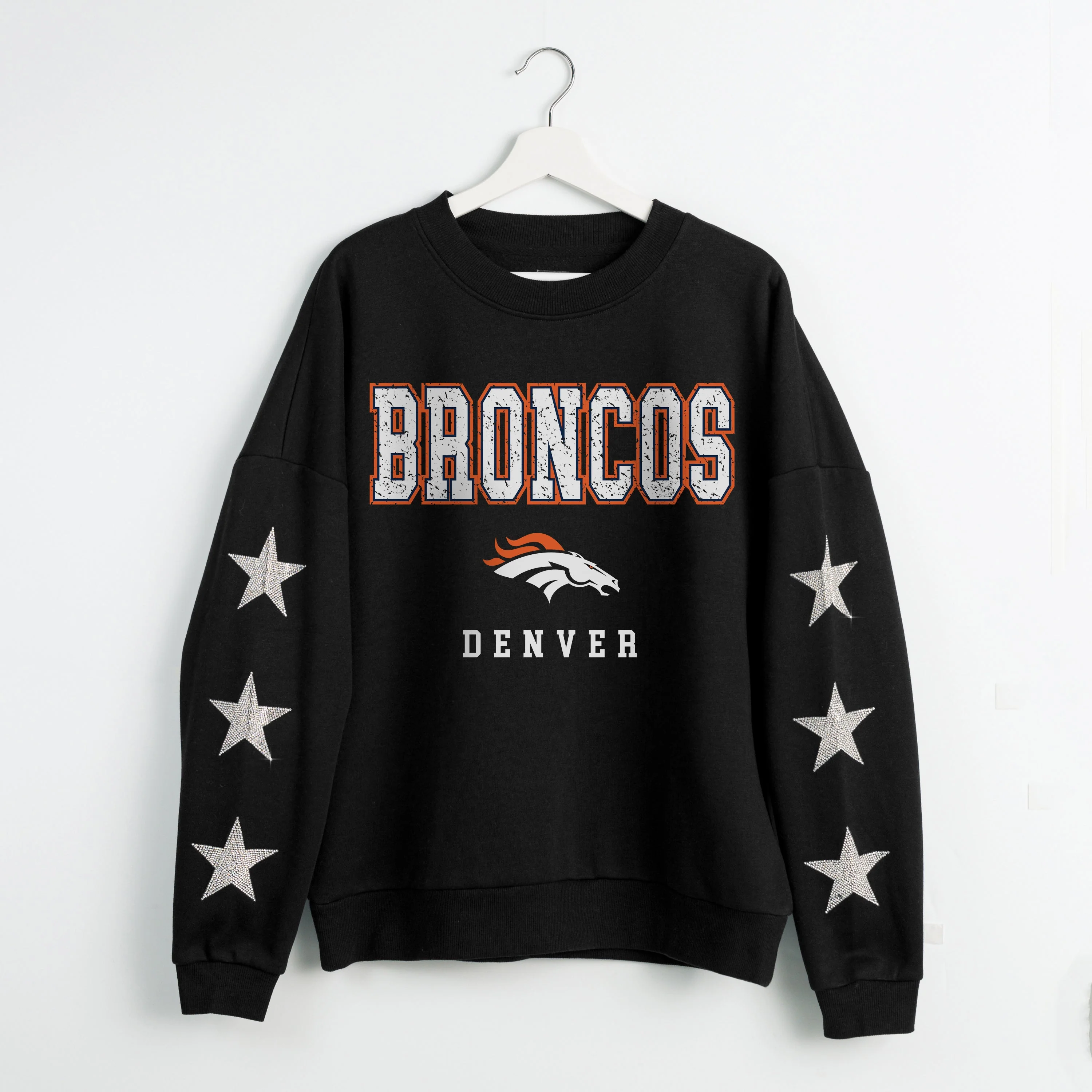 DENVER BRONCOS VELOCITY STAR EMBELLISHED CREW SWEATSHIRT - Image 8