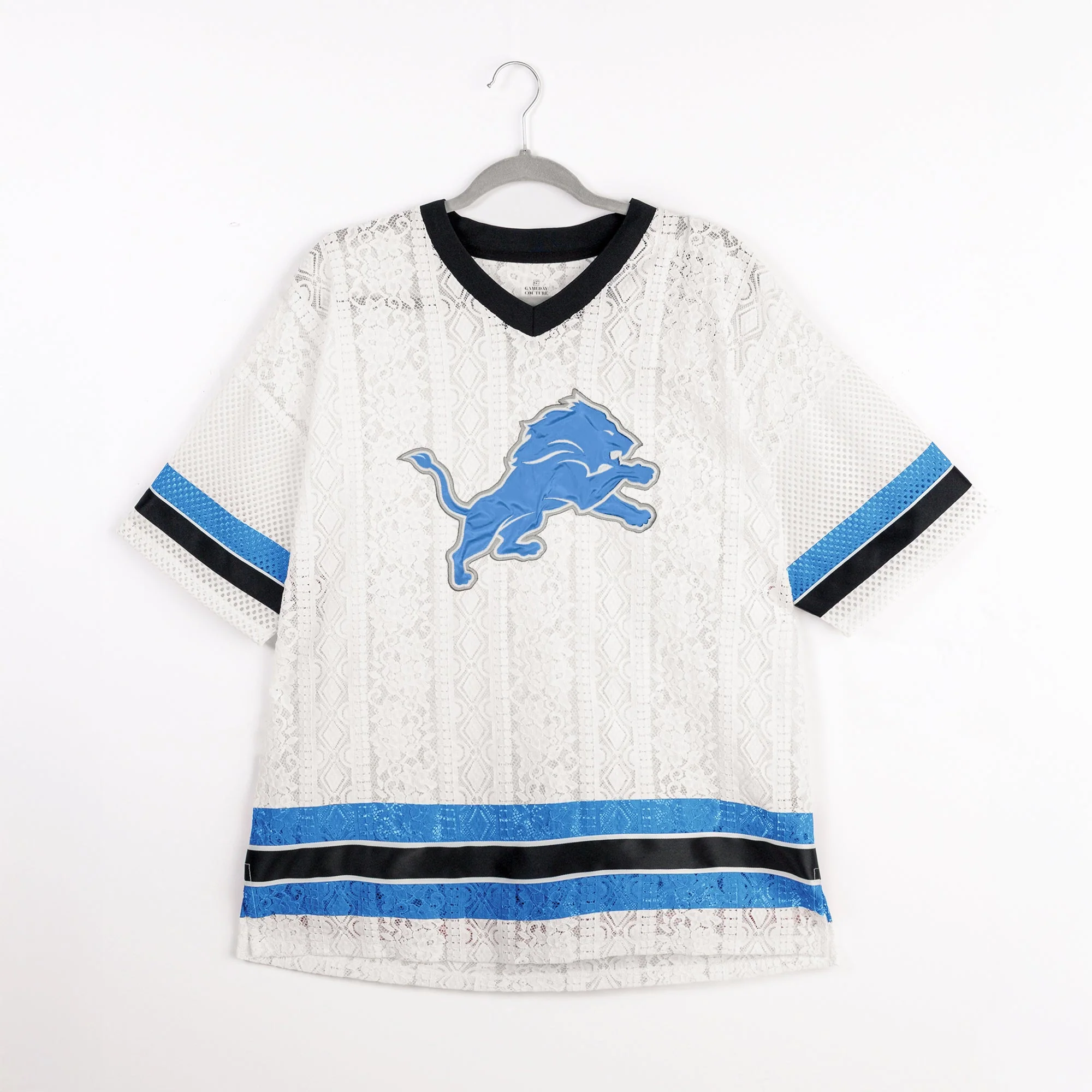 DETROIT LIONS HIGH NOTE LACE FASHION TOP - Image 8