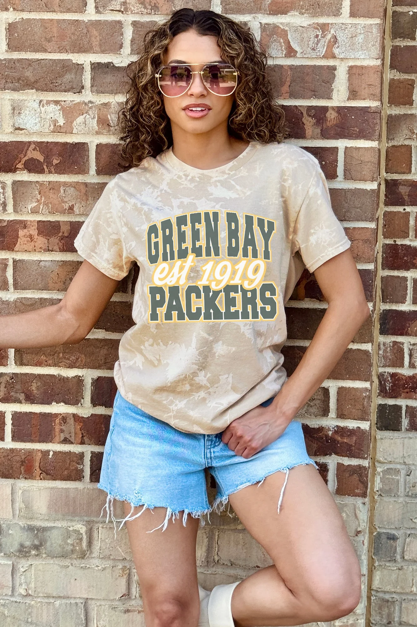 GREEN BAY PACKERS DEEP ROOTS BLEACH WASH TEE - Image 2