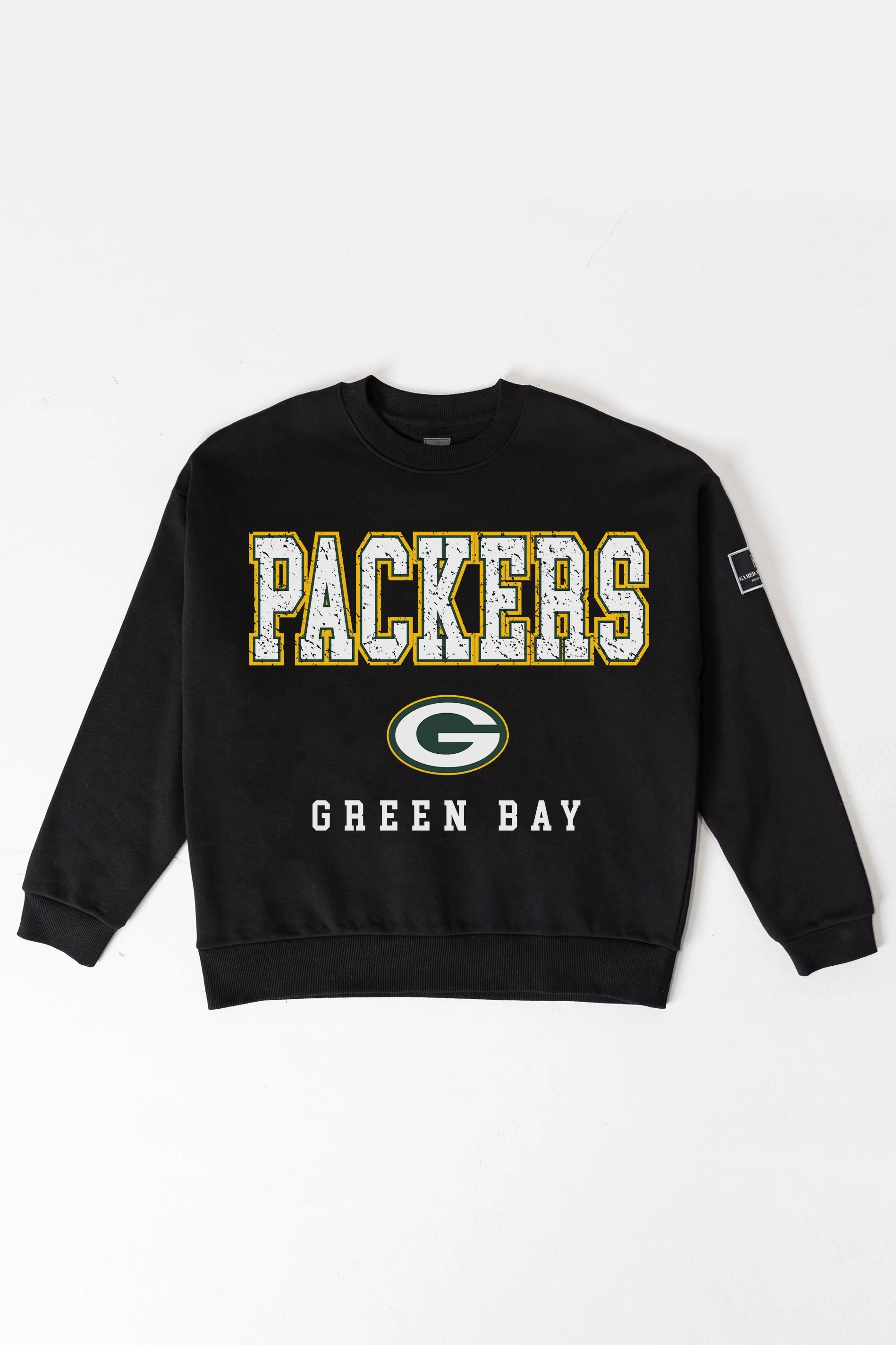 GREEN BAY PACKERS LEVEL UP BLACK LABEL PREMIUM FLEECE CREW SWEATSHIRT - Image 8