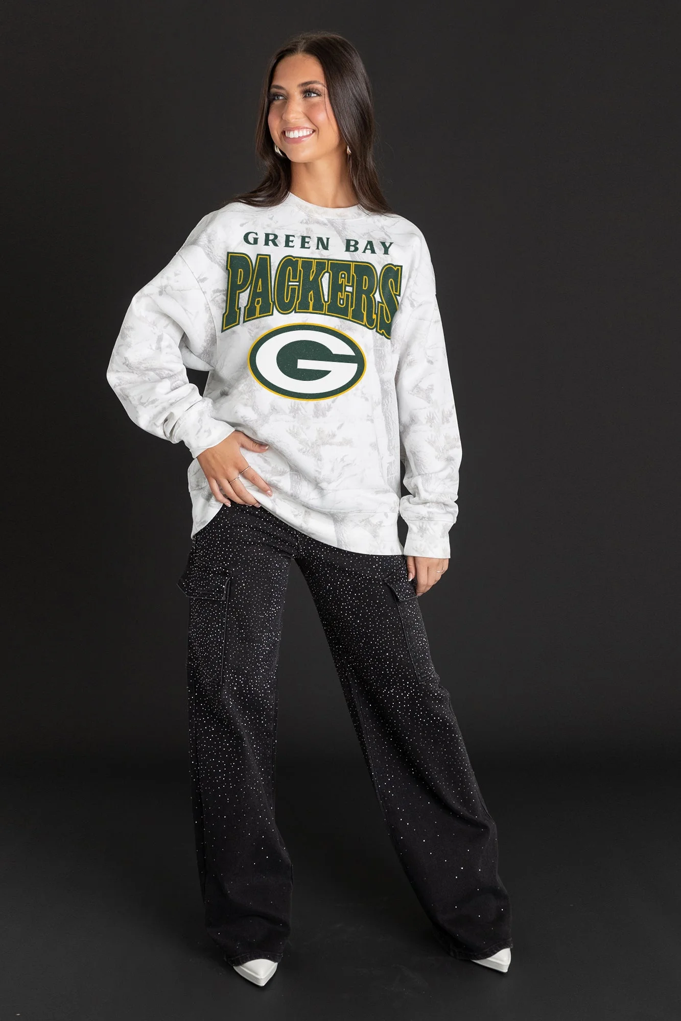 GREEN BAY PACKERS RALLY READY PREMIUM DROP SHOULDER CAMO PULLOVER - Image 4