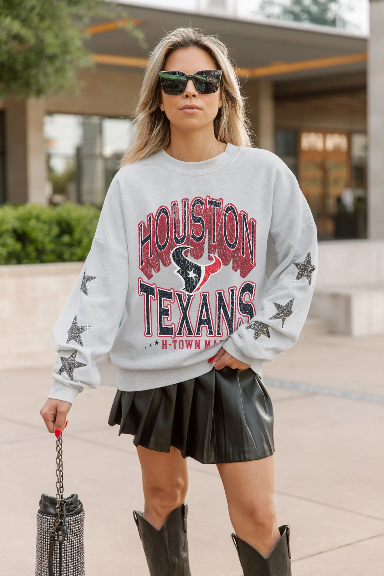 HOUSTON TEXANS RESILIENCE STAR EMBELLISHED CREW SWEATSHIRT - Image 3