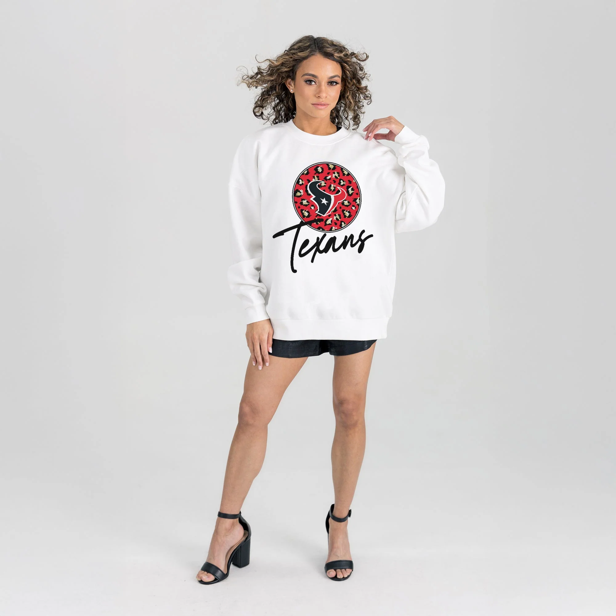 HOUSTON TEXANS WILD BREAKTHROUGH PREMIUM FLEECE CREWNECK PULLOVER - Image 5