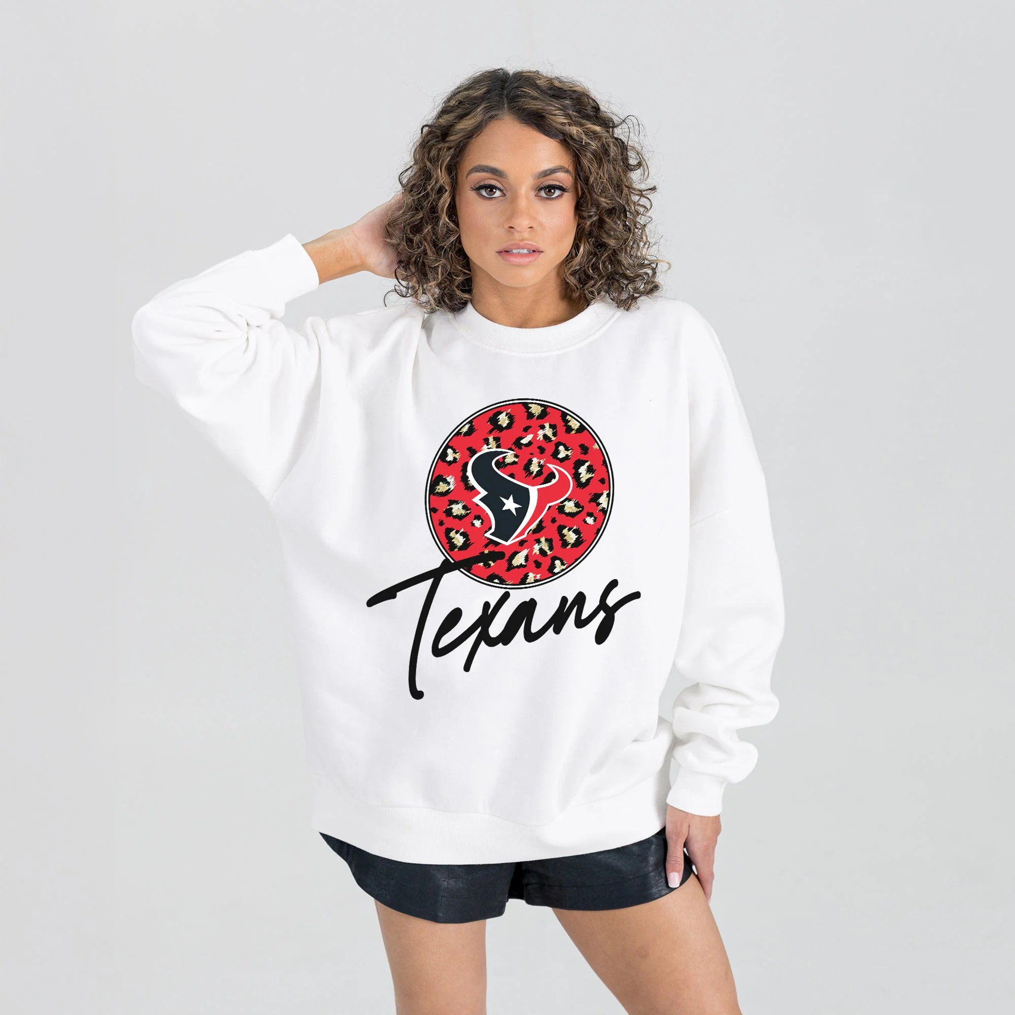 HOUSTON TEXANS WILD BREAKTHROUGH PREMIUM FLEECE CREWNECK PULLOVER - Image 6