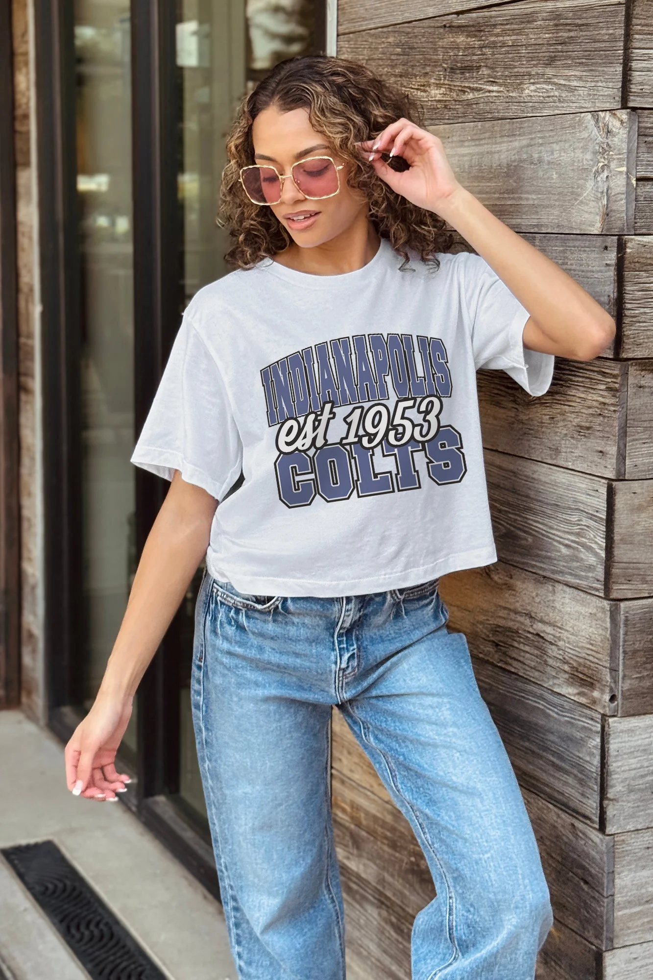 INDIANAPOLIS COLTS DEEP ROOTS BOXY FIT CROPPED TEE - Image 2
