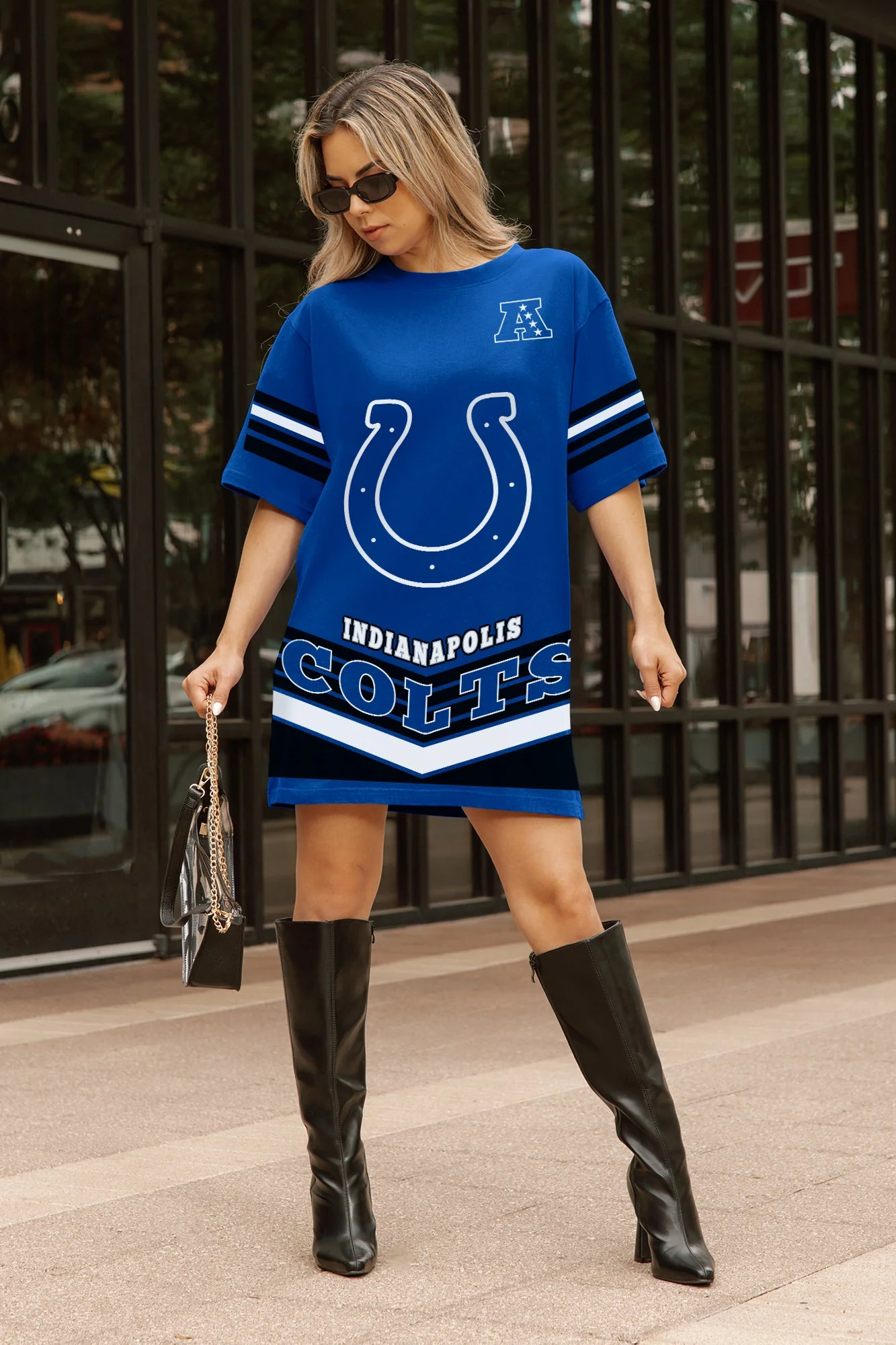 INDIANAPOLIS COLTS PERFECT SCORE RETRO T-SHIRT DRESS - Image 2