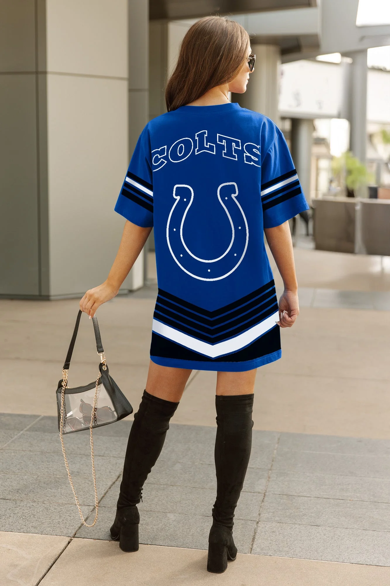 INDIANAPOLIS COLTS PERFECT SCORE RETRO T-SHIRT DRESS - Image 5