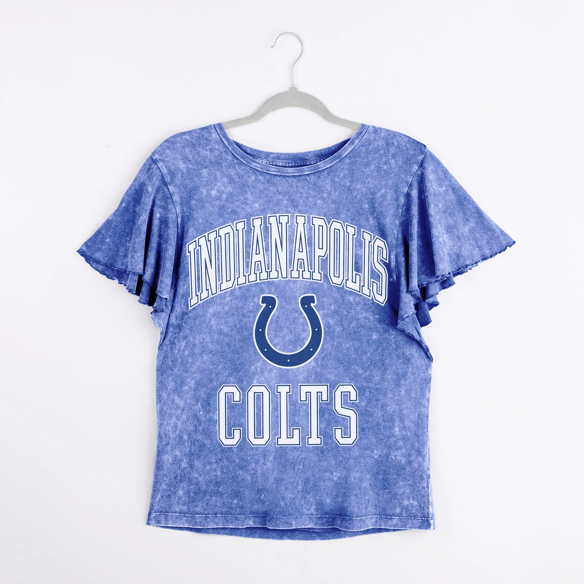 INDIANAPOLIS COLTS VICTORY MODE FLUTTER SLEEVE TEE IN ROYAL - Image 6