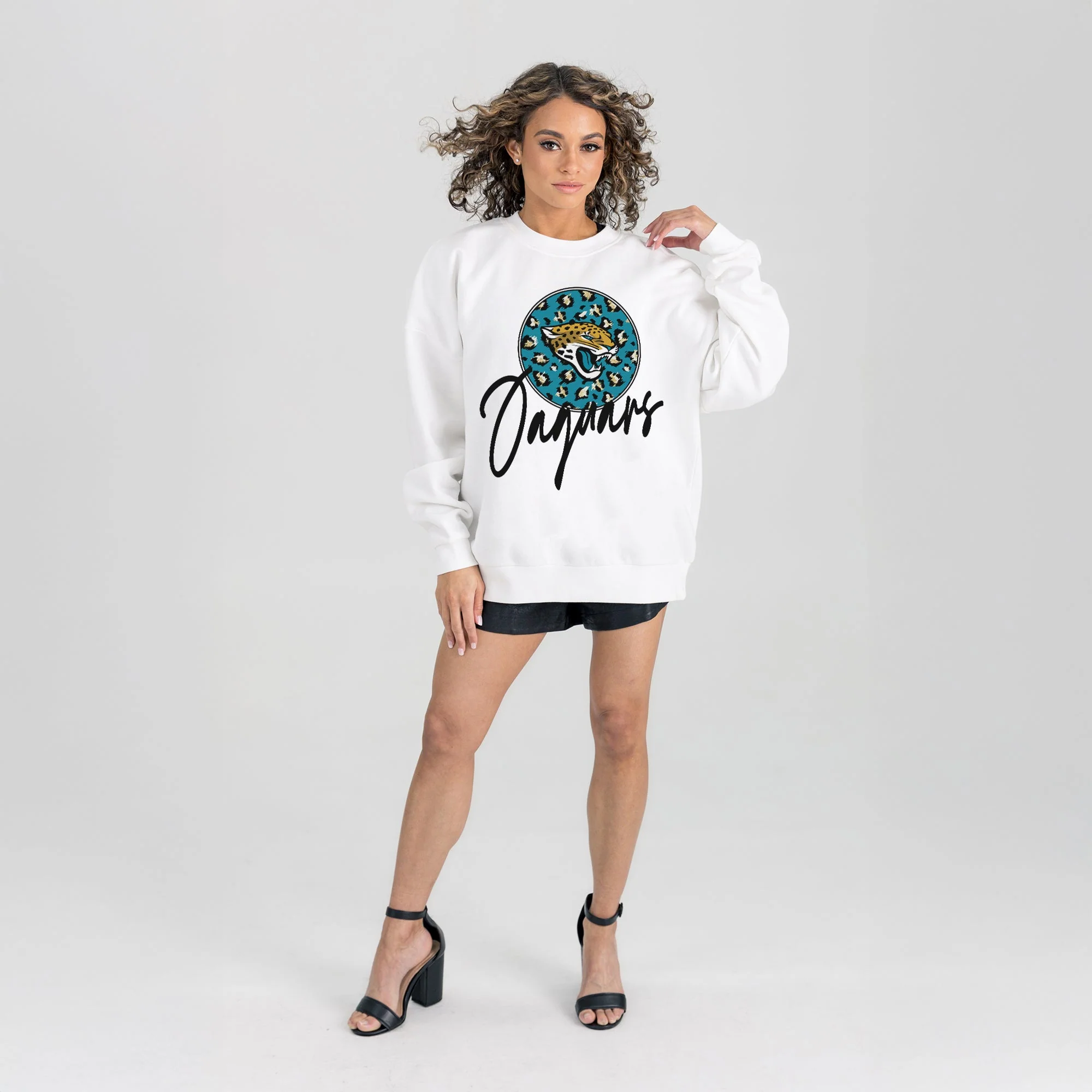 JACKSONVILLE JAGUARS WILD BREAKTHROUGH PREMIUM FLEECE CREWNECK PULLOVER - Image 5