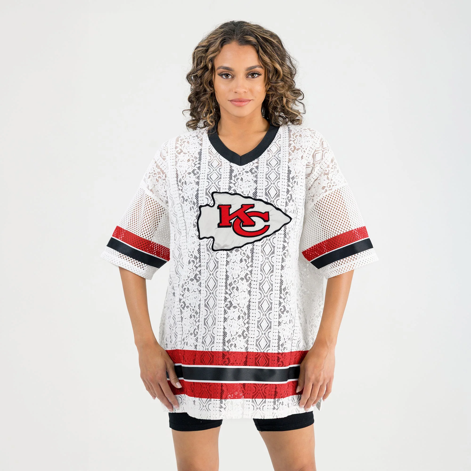 KANSAS CITY CHIEFS HIGH NOTE LACE FASHION TOP - Image 4