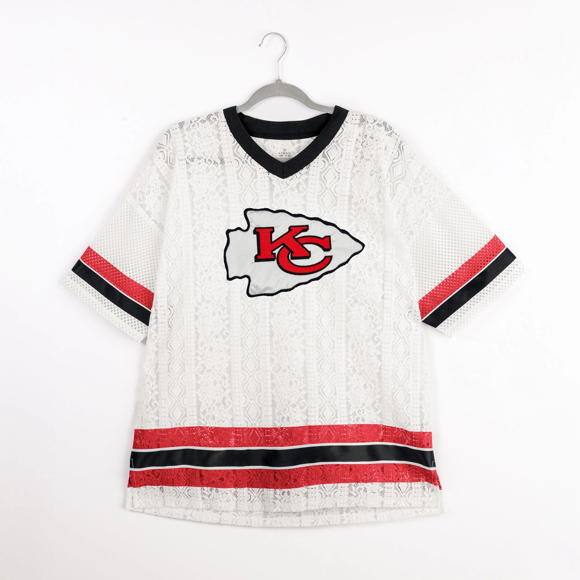 KANSAS CITY CHIEFS HIGH NOTE LACE FASHION TOP - Image 8