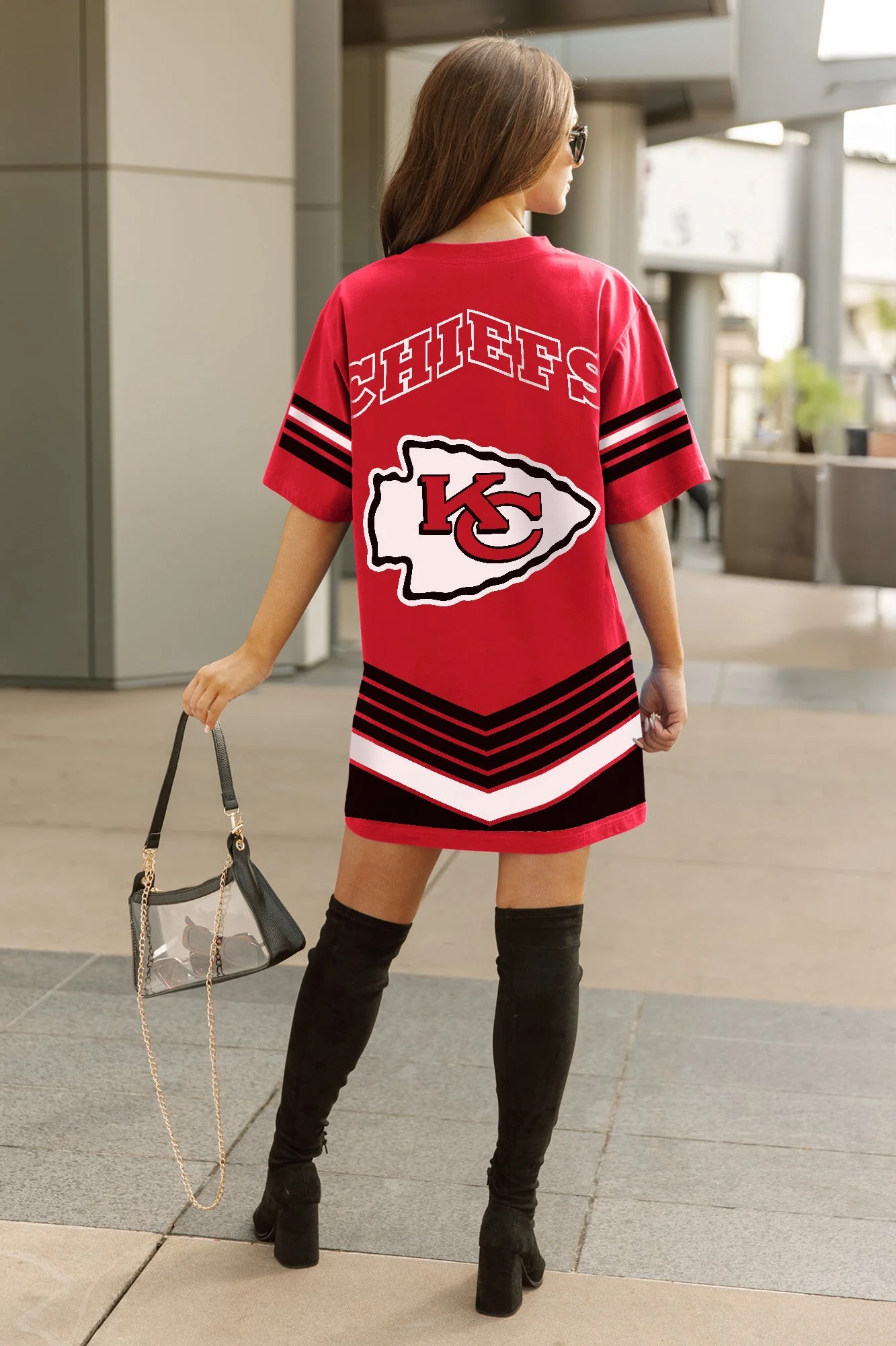 KANSAS CITY CHIEFS PERFECT SCORE RETRO T-SHIRT DRESS - Image 5