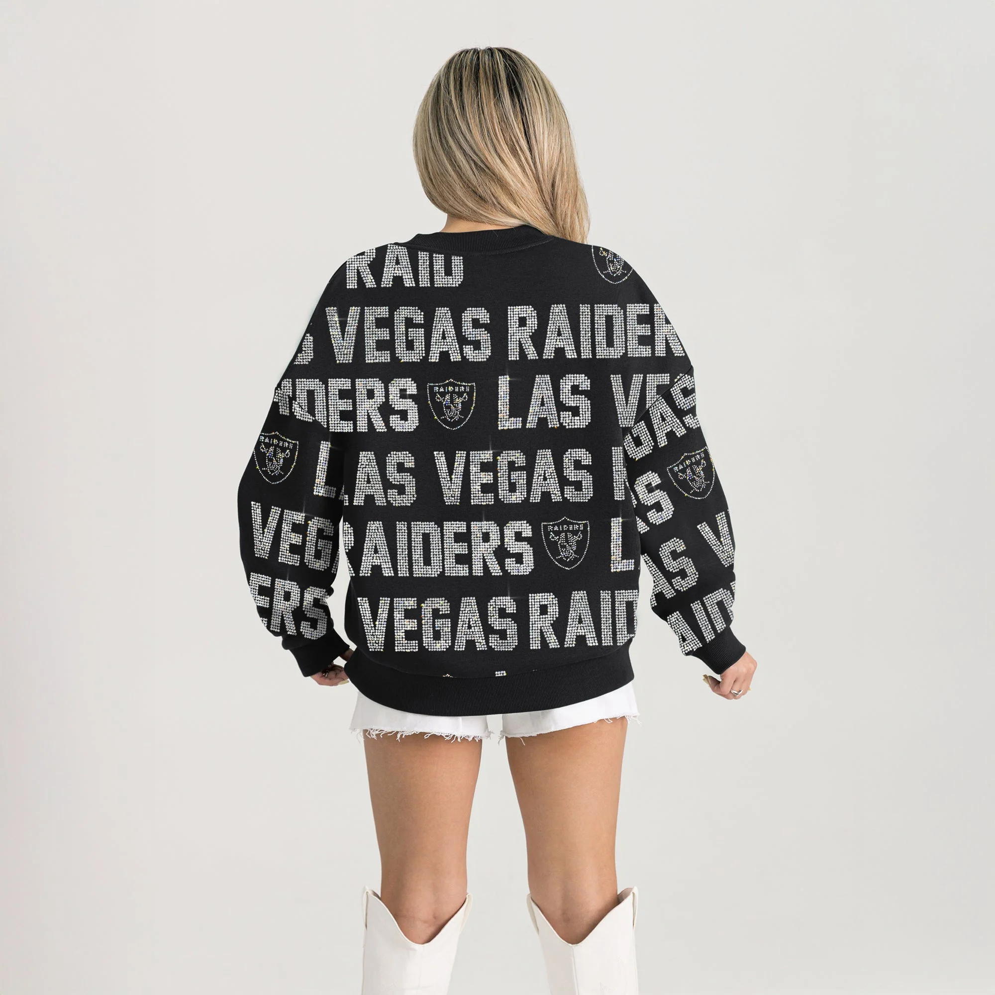 LAS VEGAS RAIDERS HYPE ERA PREMIUM DROP SHOULDER PULLOVER - Image 7